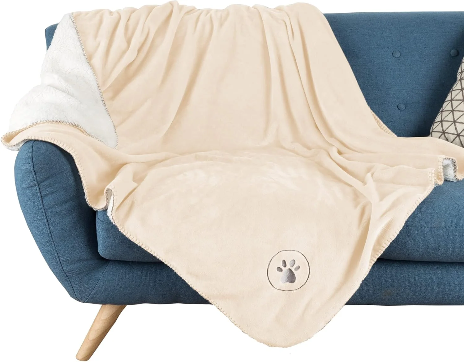 پتوی ضد آب حیوانات خانگی پت میکر - پتوی کرم رنگ دو طرفه محافظ مبل، ماشین، تخت در برابر ریختن، لکه و مو - پتوی سگ و گربه (50X60) پتوی ضد آب حیوانات خانگی پت میکر - پتوی کرم رنگ دو طرفه محافظ مبل، ماشین، تخت در برابر ریختن، لکه و مو - پتوی سگ و گربه (50X60)