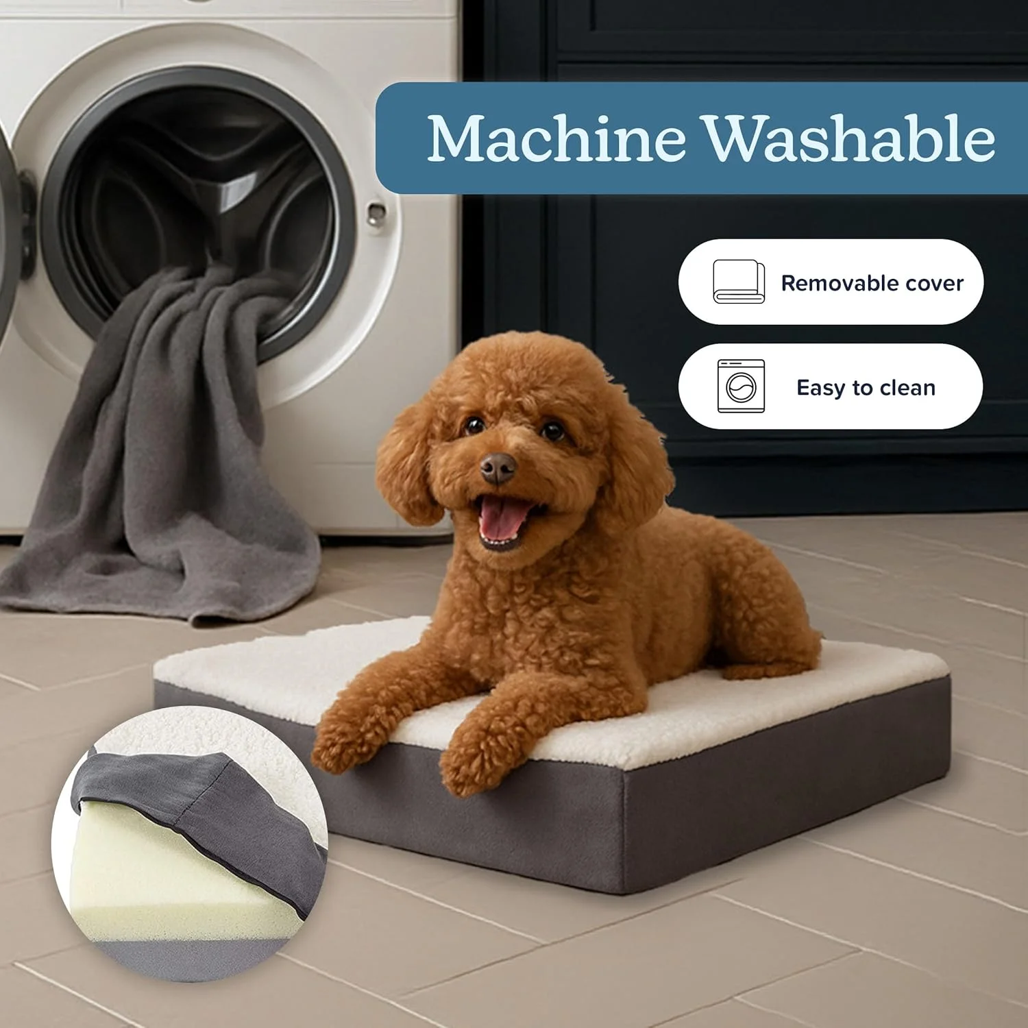 تخت خواب ارتوپدی سگ پت میکر - تخت خواب سگ فوم حافظه دار 2 لایه با روکش شرپای قابل شستشو در ماشین لباسشویی - تخت خواب سگ 20X15 برای سگ های کوچک تا وزن 20 پوند (قهوه ای روشن) تخت خواب ارتوپدی سگ پت میکر - تخت خواب سگ فوم حافظه دار 2 لایه با روکش شرپای قابل شستشو در ماشین لباسشویی - تخت خواب سگ 20X15 برای سگ های کوچک تا وزن 20 پوند (قهوه ای روشن)