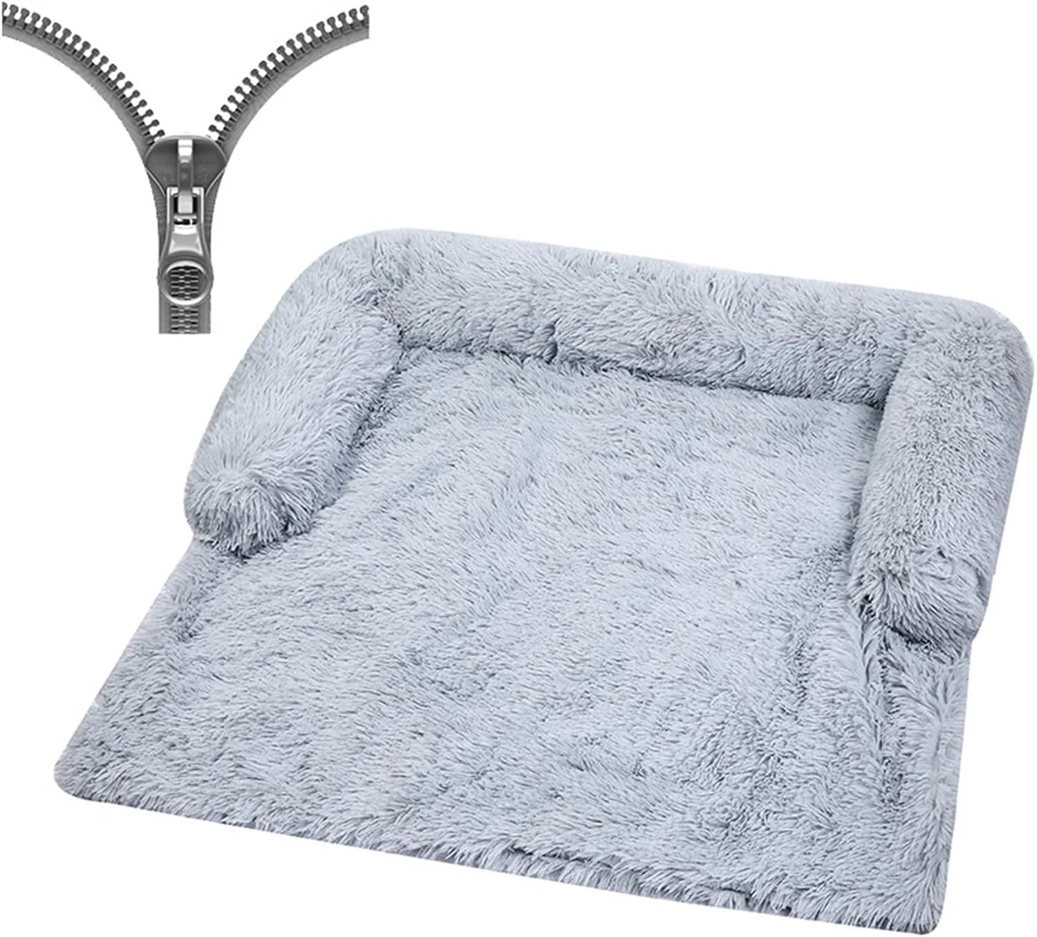 محافظ مبل سگ پت پس با پشتی گردنی، تخت خواب مخمل خواب دار سگ و موارد دیگر برای گربه ها، روکش تخت مبل مبلمان حیوانات خانگی جهانی، جداشدنی و قابل شستشو - خاکستری محافظ مبل سگ پت پس با پشتی گردنی، تخت خواب مخمل خواب دار سگ و موارد دیگر برای گربه ها، روکش تخت مبل مبلمان حیوانات خانگی جهانی، جداشدنی و قابل شستشو - خاکستری