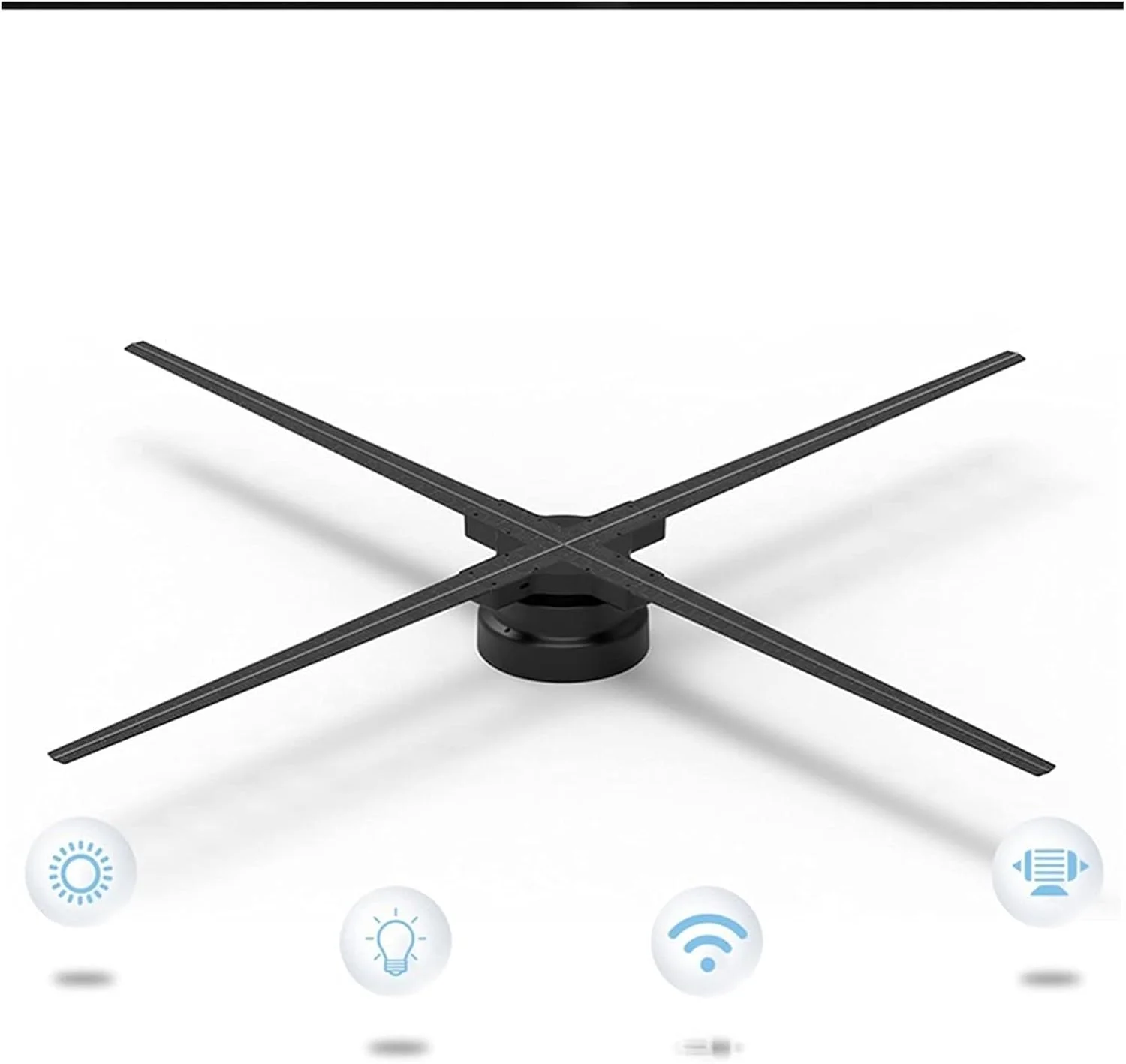 فن هولوگرام سه بعدی دستگاه تبلیغاتی فن چشم سه بعدی تصویربرداری استریو هولوگرافی 70 تصویر شناور هوایی نصب شده روی دیوار دکوراسیون مهمانی پروژکتور سه بعدی هولوگرافی (اندازه: 70 سانتی متر)