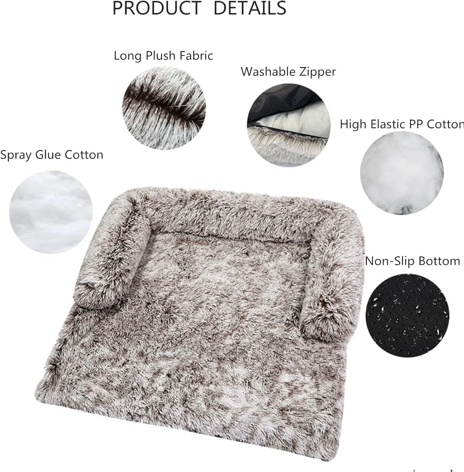 محافظ مبل حیوانات خانگی برای سگ با تکیه گاه گردن، تخت خواب مخمل خواب دار سگ و موارد دیگر برای گربه ها، روکش تخت مبل مبلمان حیوانات خانگی جهانی، ضد لغزش، جداشدنی و قابل شستشو - خاکستری محافظ مبل حیوانات خانگی برای سگ با تکیه گاه گردن، تخت خواب مخمل خواب دار سگ و موارد دیگر برای گربه ها، روکش تخت مبل مبلمان حیوانات خانگی جهانی، ضد لغزش، جداشدنی و قابل شستشو - خاکستری