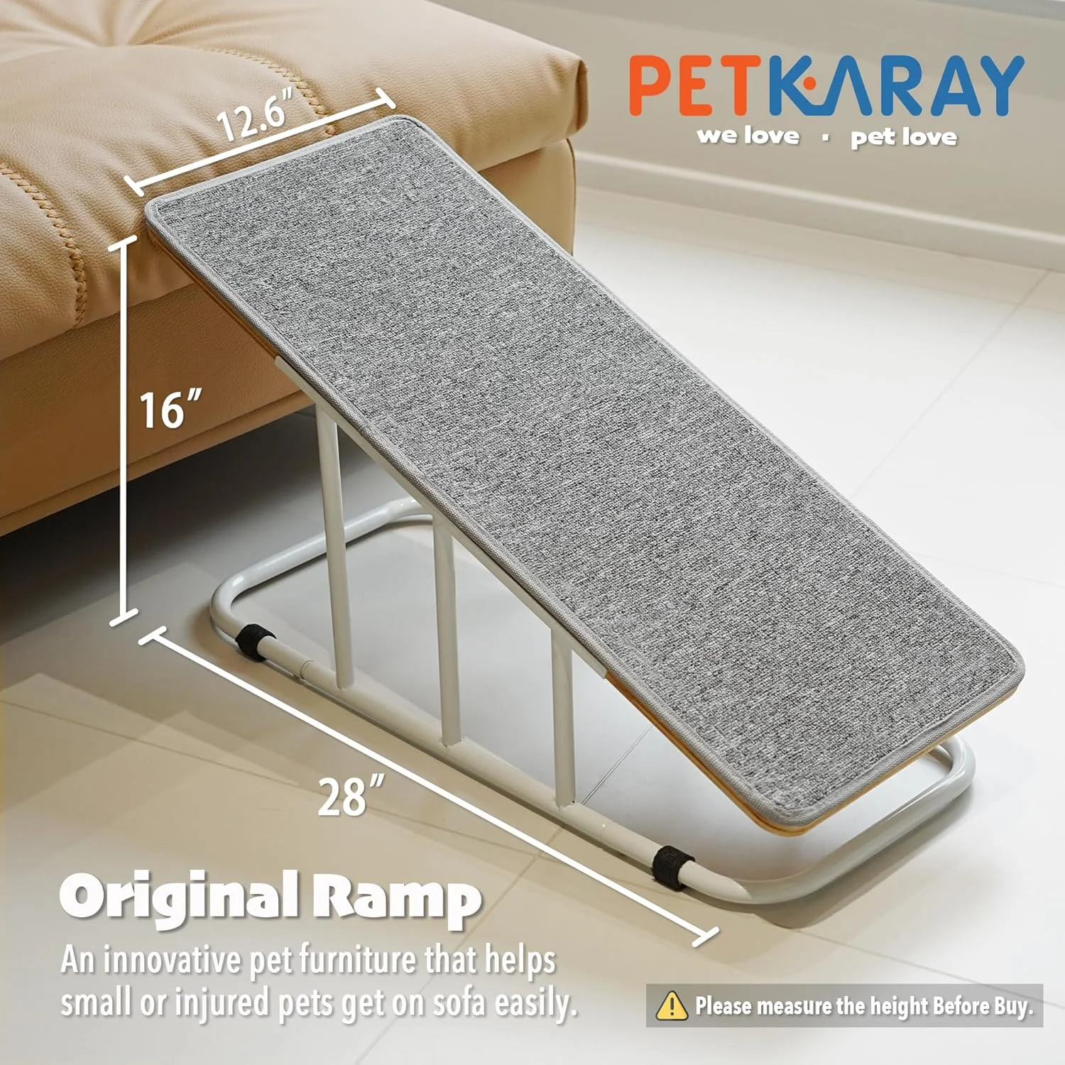 رمپ سگ پتکاری، رمپ حیوانات خانگی داخلی برای مبل، پله سگ برای حیوانات خانگی کوچک و متوسط، رمپ فلزی و پله های ضد لغزش، ارتفاع ثابت 16 اینچ رمپ سگ پتکاری، رمپ حیوانات خانگی داخلی برای مبل، پله سگ برای حیوانات خانگی کوچک و متوسط، رمپ فلزی و پله های ضد لغزش، ارتفاع ثابت 16 اینچ