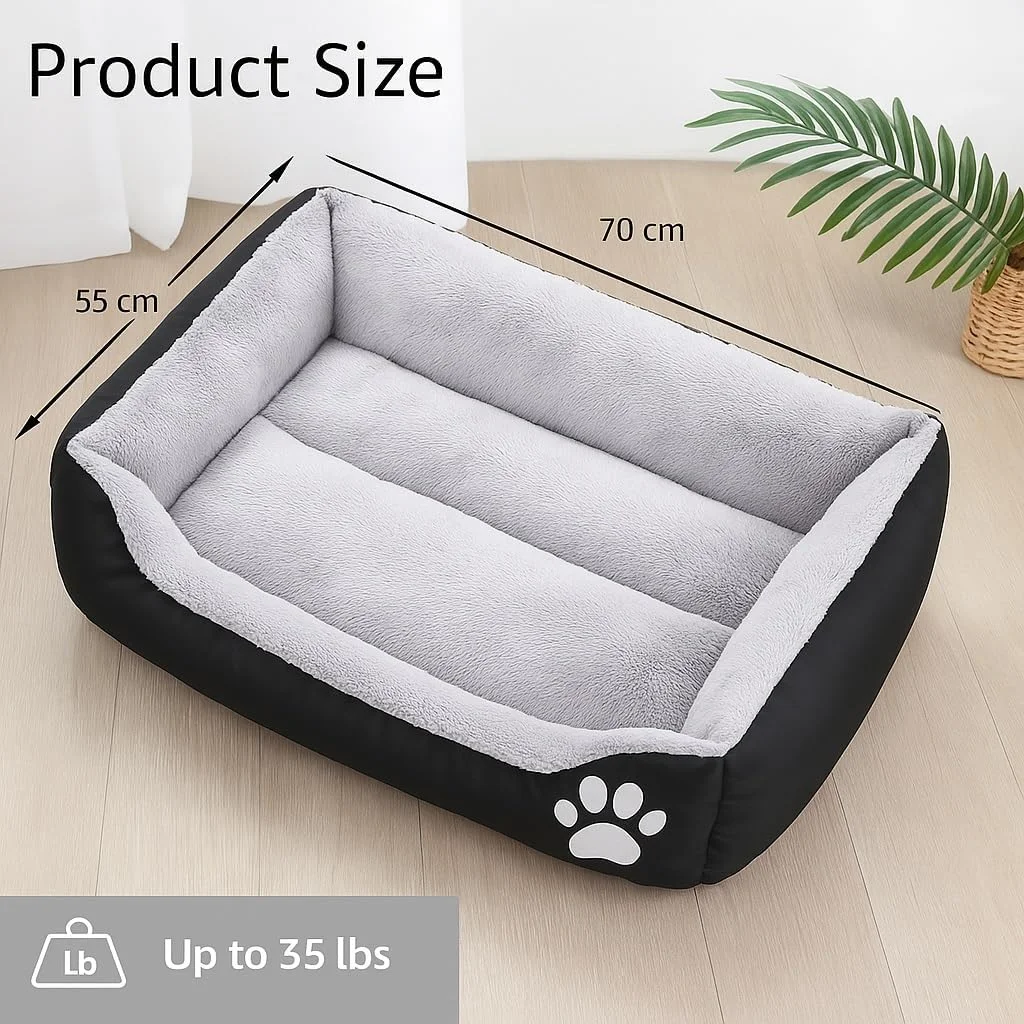تخت خواب بزرگ سگ، تشک فوق العاده نرم سگ، اتاق پدهای قابل شستشو، 70 * 55 سانتی متر تخت خواب حیوانات خانگی مستطیلی خز مصنوعی نرم و مخملی، تخت خواب حیوانات خانگی خود گرم شونده و تنفسی ضد لغزش مناسب تمام فصول تخت خواب بزرگ سگ، تشک فوق العاده نرم سگ، اتاق پدهای قابل شستشو، 70 * 55 سانتی متر تخت خواب حیوانات خانگی مستطیلی خز مصنوعی نرم و مخملی، تخت خواب حیوانات خانگی خود گرم شونده و تنفسی ضد لغزش مناسب تمام فصول