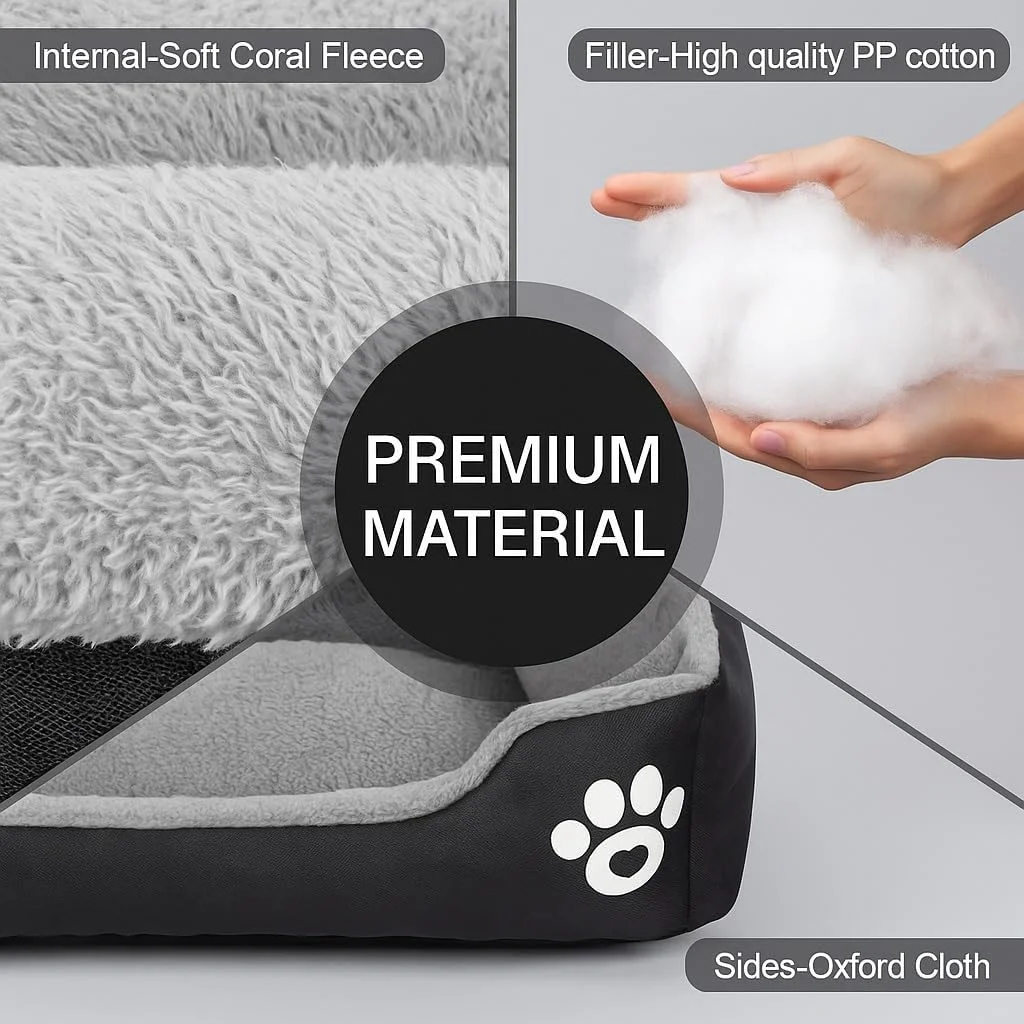 تخت خواب بزرگ سگ، تشک فوق العاده نرم سگ، اتاق پدهای قابل شستشو، 70 * 55 سانتی متر تخت خواب حیوانات خانگی مستطیلی خز مصنوعی نرم و مخملی، تخت خواب حیوانات خانگی خود گرم شونده و تنفسی ضد لغزش مناسب تمام فصول تخت خواب بزرگ سگ، تشک فوق العاده نرم سگ، اتاق پدهای قابل شستشو، 70 * 55 سانتی متر تخت خواب حیوانات خانگی مستطیلی خز مصنوعی نرم و مخملی، تخت خواب حیوانات خانگی خود گرم شونده و تنفسی ضد لغزش مناسب تمام فصول