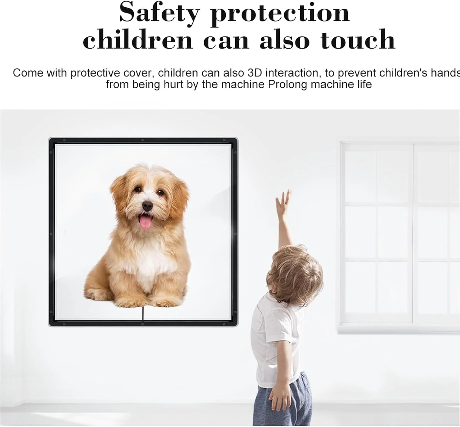 دستگاه تبلیغاتی هولوگرام سه بعدی با 576 مهره LED، سازگار با WiFi، طراحی شفاف، قابل حمل برای منزل با کارت حافظه 16 گیگابایتی، بلندگوی BT (دوشاخه GB)