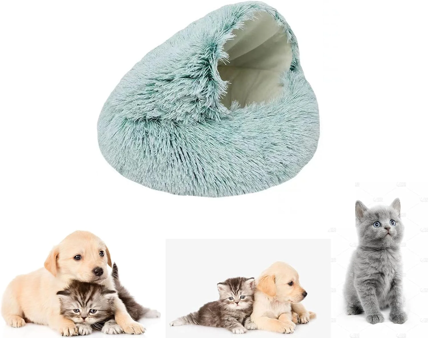 تخت خواب حیوانات خانگی Olvys Cozy Cocoon برای سگ ها و گربه ها - تخت خواب گرد و کرکی گرم و نرم زمستانی جدید 2023 - طراحی پوشیده (مخمل کوتاه سبز، 60 سانتی متر) تخت خواب حیوانات خانگی Olvys Cozy Cocoon برای سگ ها و گربه ها - تخت خواب گرد و کرکی گرم و نرم زمستانی جدید 2023 - طراحی پوشیده (مخمل کوتاه سبز، 60 سانتی متر)