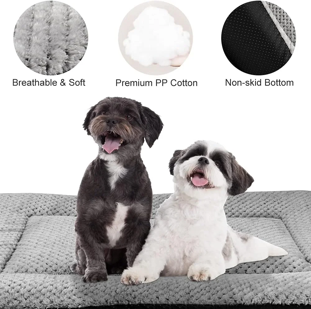 تشک تخت سگ Onarway سایز خیلی بزرگ: تشک قابل شستشوی نرم برای سگ، گربه و توله سگ - XXL 122x76 سانتی متر تشک باکس سگ شرپا برای حیوانات خانگی خیلی بزرگ خاکستری تشک تخت سگ Onarway سایز خیلی بزرگ: تشک قابل شستشوی نرم برای سگ، گربه و توله سگ - XXL 122x76 سانتی متر تشک باکس سگ شرپا برای حیوانات خانگی خیلی بزرگ خاکستری