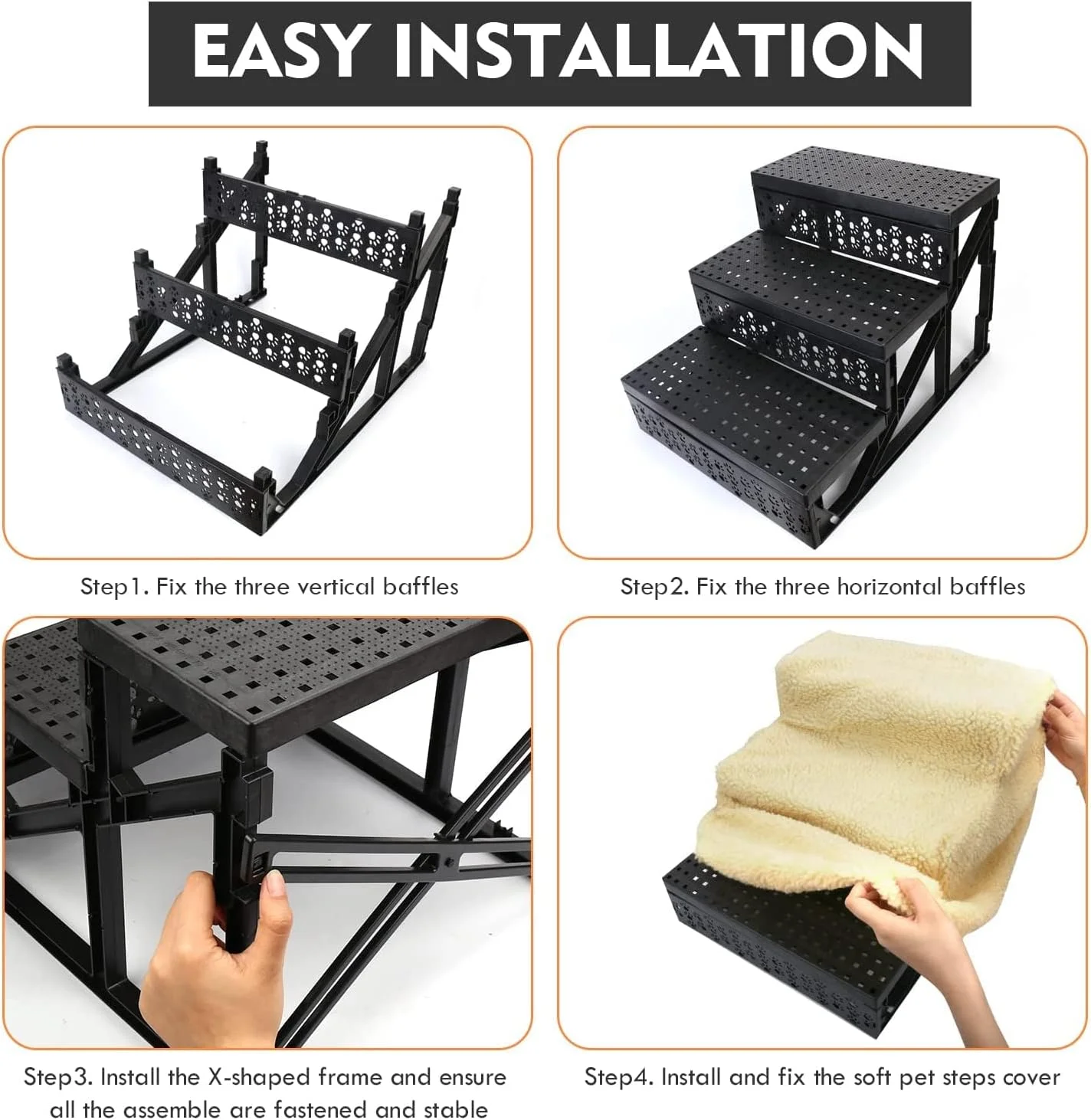 پله سگ Nyganmelloz، پله حیوانات خانگی 3 پله ضد لغزش، نردبان گربه با روکش مخملی جداشدنی برای تخت بلند، مبل، صندلی، ماشین، مناسب برای استفاده در داخل خانه، بچه گربه، توله سگ، تحمل وزن تا 32 کیلوگرم (بژ) پله سگ Nyganmelloz، پله حیوانات خانگی 3 پله ضد لغزش، نردبان گربه با روکش مخملی جداشدنی برای تخت بلند، مبل، صندلی، ماشین، مناسب برای استفاده در داخل خانه، بچه گربه، توله سگ، تحمل وزن تا 32 کیلوگرم (بژ)