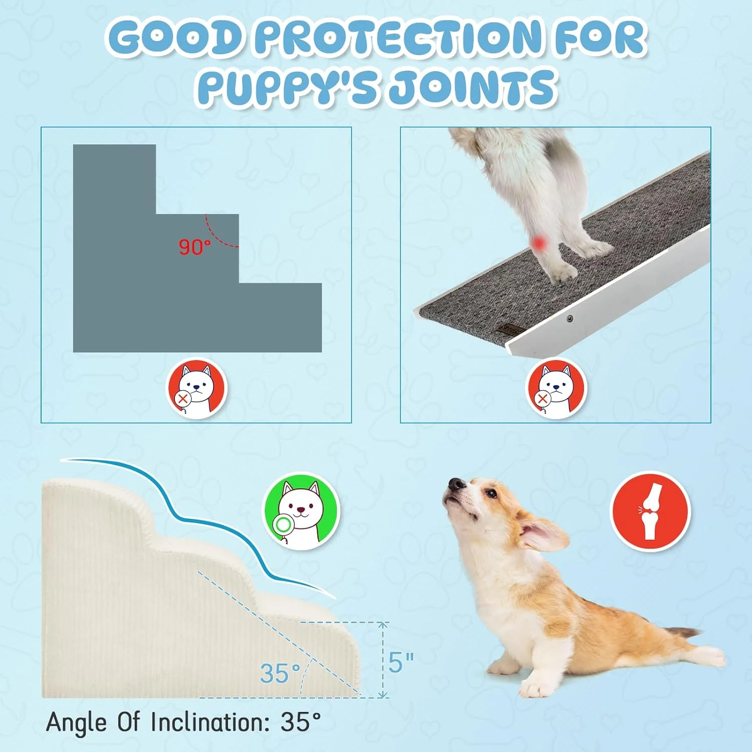 پله و رمپ سگ Mesa Lemon برای تختخواب های بلند، 2 پله فوم متراکم ضد آب، رمپ سگ برای سگ ها و گربه های کوچک، پله حیوانات خانگی با روکش قابل شستشو برای تخت، مبل، کاناپه و ماشین، بژ (ارتفاع: 30 سانتی متر) پله و رمپ سگ Mesa Lemon برای تختخواب های بلند، 2 پله فوم متراکم ضد آب، رمپ سگ برای سگ ها و گربه های کوچک، پله حیوانات خانگی با روکش قابل شستشو برای تخت، مبل، کاناپه و ماشین، بژ (ارتفاع: 30 سانتی متر)