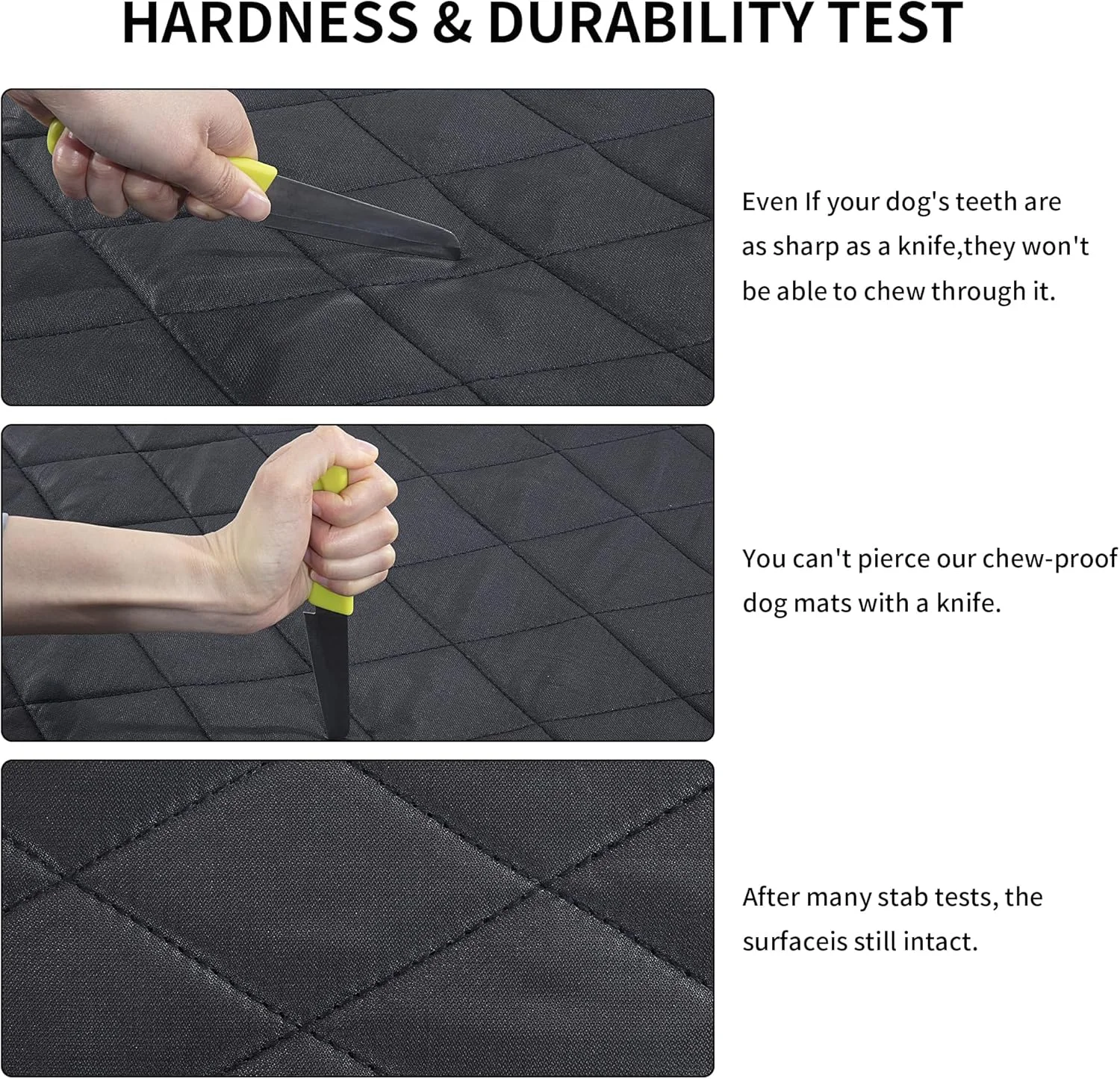 تشک سگ مقاوم در برابر جویدن MABOZOO، تشک قفس سگ بادوام و ضد تخریب برای سگ های جونده، تشک حیوانات خانگی قابل شستشو برای سگ های متوسط، تشک سگ ضد آب برای لانه، مشکی 56x89 سانتی متر تشک سگ مقاوم در برابر جویدن MABOZOO، تشک قفس سگ بادوام و ضد تخریب برای سگ های جونده، تشک حیوانات خانگی قابل شستشو برای سگ های متوسط، تشک سگ ضد آب برای لانه، مشکی 56x89 سانتی متر