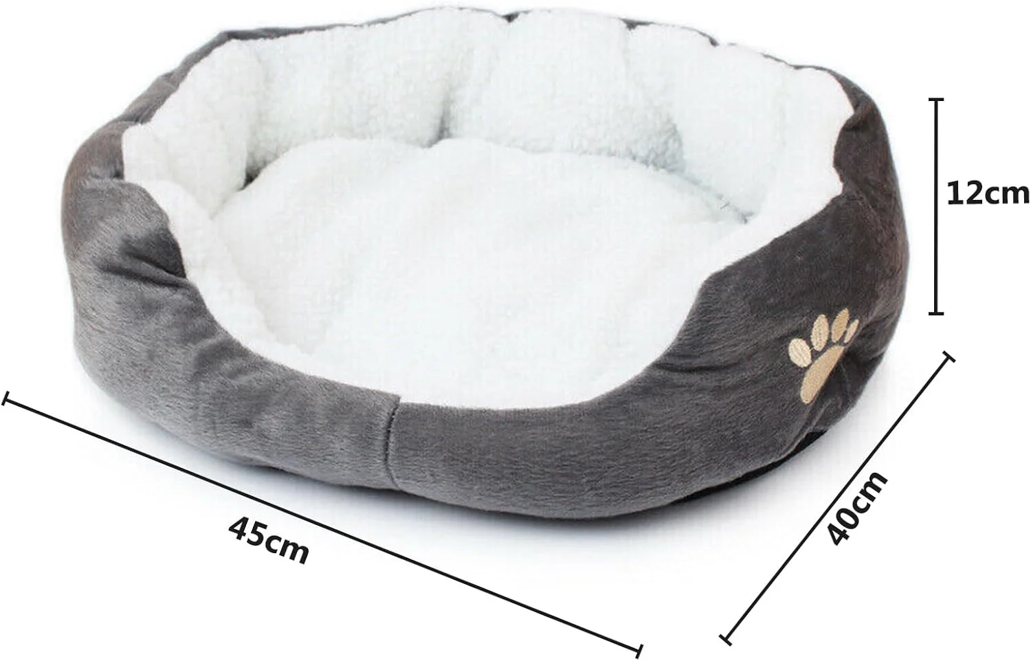 تخت خواب سگ مارگون، لانه خواب سگ برای گربه و توله سگ، سایز: 40x45 سانتی متر (خاکستری) تخت خواب سگ مارگون، لانه خواب سگ برای گربه و توله سگ، سایز: 40x45 سانتی متر (خاکستری)