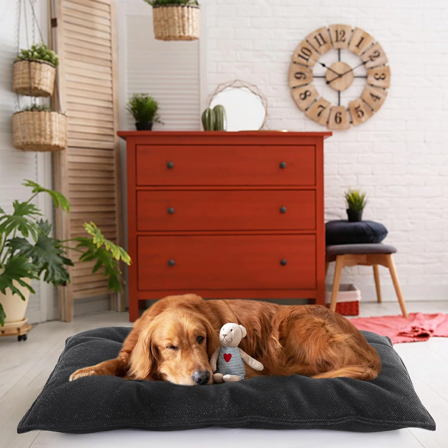 تخت خواب سگ مقاوم در برابر جویدن MABOZOO برای سگ های جونده تهاجمی، پد بادوام برای قفس سگ، تشک حیوانات خانگی مقاوم و قابل شستشو برای لانه، مشکی، کوچک 43x58 سانتی متر تخت خواب سگ مقاوم در برابر جویدن MABOZOO برای سگ های جونده تهاجمی، پد بادوام برای قفس سگ، تشک حیوانات خانگی مقاوم و قابل شستشو برای لانه، مشکی، کوچک 43x58 سانتی متر