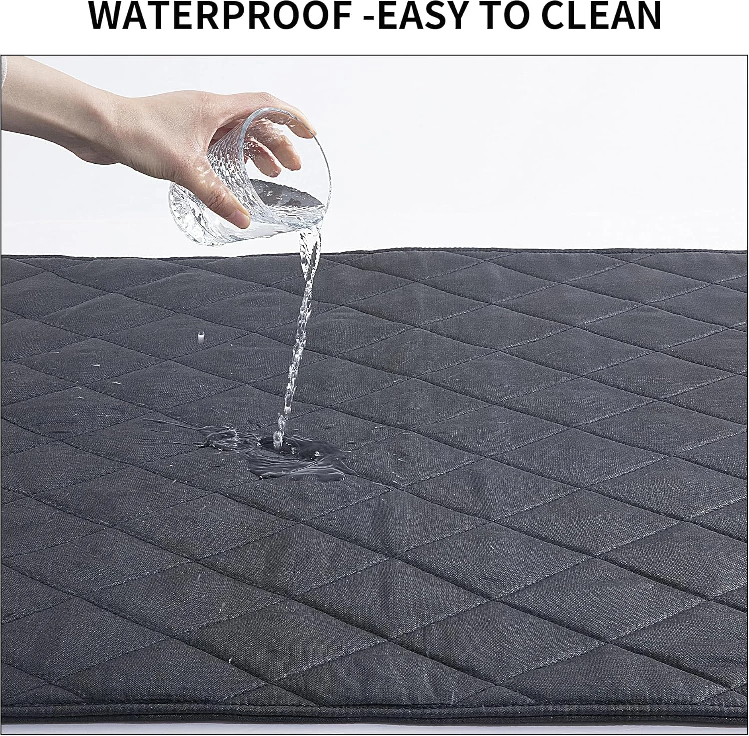 تشک سگ مقاوم در برابر جویدن MABOZOO، تشک قفس سگ بادوام و ضد تخریب برای سگ های جونده، تشک حیوانات خانگی قابل شستشو برای سگ های متوسط، تشک سگ ضد آب برای لانه، مشکی 56x89 سانتی متر تشک سگ مقاوم در برابر جویدن MABOZOO، تشک قفس سگ بادوام و ضد تخریب برای سگ های جونده، تشک حیوانات خانگی قابل شستشو برای سگ های متوسط، تشک سگ ضد آب برای لانه، مشکی 56x89 سانتی متر