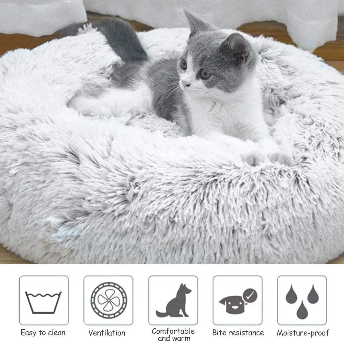 تخت خواب گربه ای Lovlifer مدل Marshmallow، تخت خواب گرم، گرد و راحت برای سگ، توله سگ، تدی و گربه، زیره ضد لغزش، تخت خواب گربه ای قابل شستشو (خاکستری روشن 70 سانتی متر) تخت خواب گربه ای Lovlifer مدل Marshmallow، تخت خواب گرم، گرد و راحت برای سگ، توله سگ، تدی و گربه، زیره ضد لغزش، تخت خواب گربه ای قابل شستشو (خاکستری روشن 70 سانتی متر)