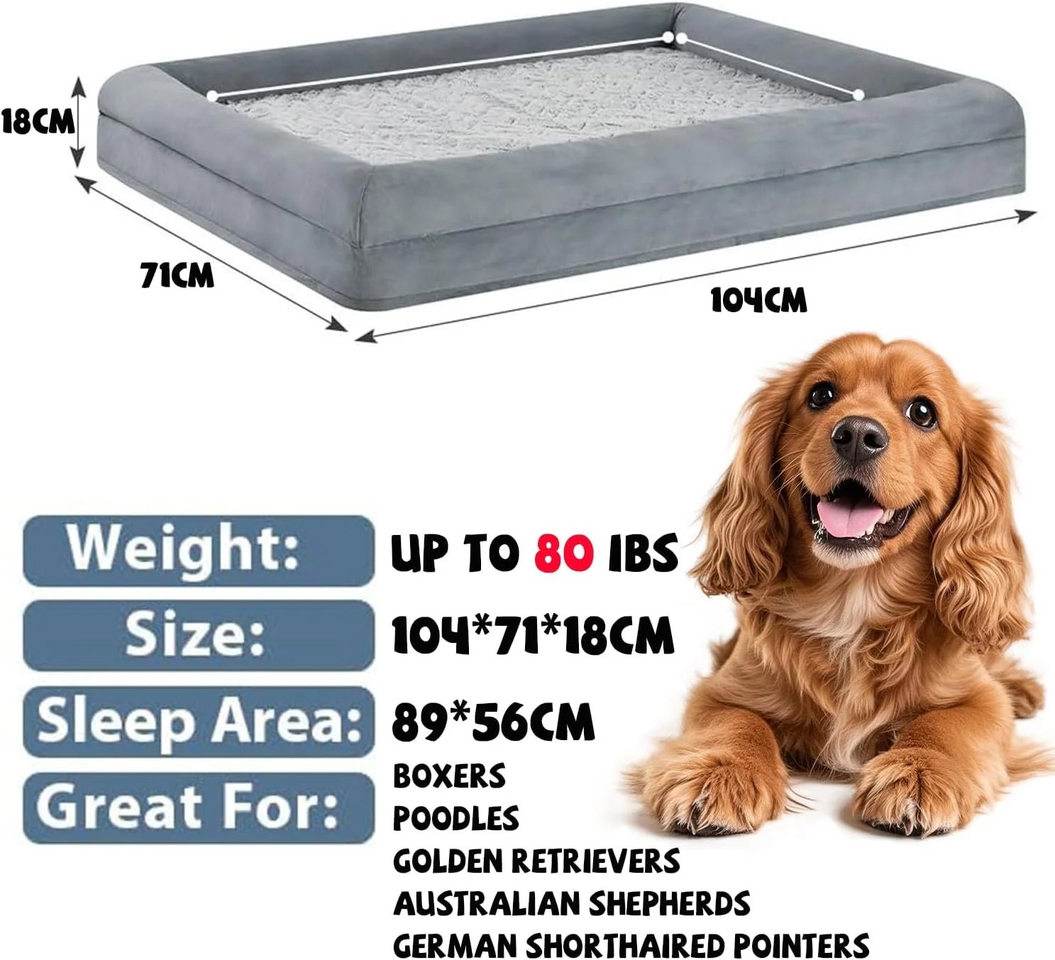 تخت خواب سگ بسیار بزرگ XL Masroo، مبل سگ قابل شستشو با روکش ضد آب جداشدنی، تختخواب ارتوپدی بزرگ حیوانات خانگی با کناره های بالشتی برای خوابیدن تخت خواب سگ بسیار بزرگ XL Masroo، مبل سگ قابل شستشو با روکش ضد آب جداشدنی، تختخواب ارتوپدی بزرگ حیوانات خانگی با کناره های بالشتی برای خوابیدن