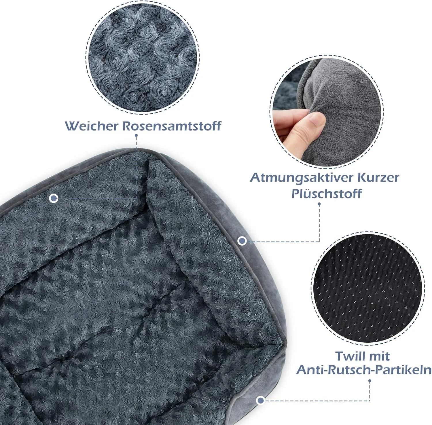 تخت خواب حیوانات خانگی JOEJOY برای سگ های متوسط، تخت خواب گربه قابل شستشو، نرم و کرکی، سبد سگ ضد لغزش، مبل سگ، تخت سگ برای سگ ها و گربه ها تا 14 کیلوگرم (64 x 53 x 20 سانتی متر) تخت خواب حیوانات خانگی JOEJOY برای سگ های متوسط، تخت خواب گربه قابل شستشو، نرم و کرکی، سبد سگ ضد لغزش، مبل سگ، تخت سگ برای سگ ها و گربه ها تا 14 کیلوگرم (64 x 53 x 20 سانتی متر)