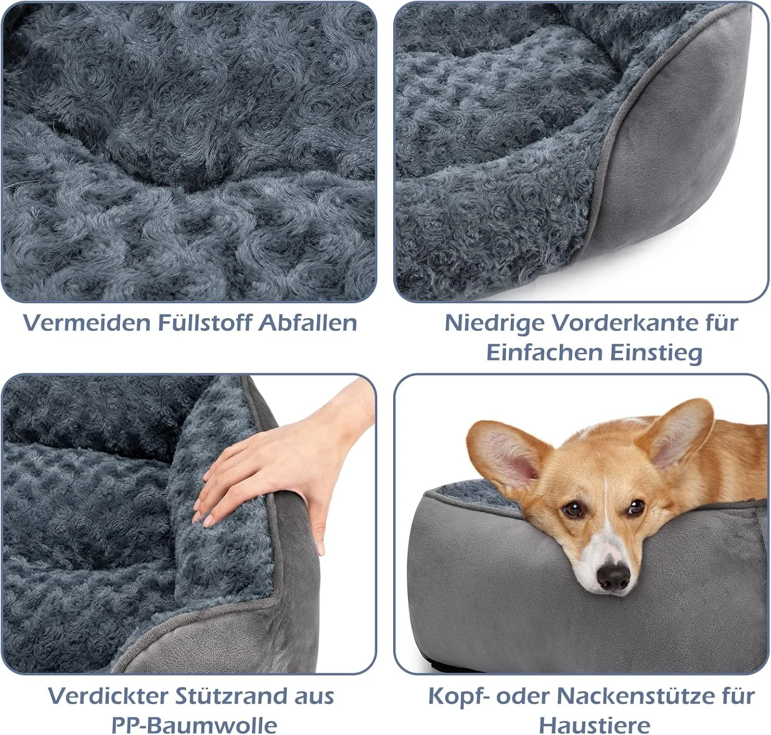 تخت خواب حیوانات خانگی JOEJOY برای سگ های متوسط، تخت خواب گربه قابل شستشو، نرم و کرکی، سبد سگ ضد لغزش، مبل سگ، تخت سگ برای سگ ها و گربه ها تا 14 کیلوگرم (64 x 53 x 20 سانتی متر) تخت خواب حیوانات خانگی JOEJOY برای سگ های متوسط، تخت خواب گربه قابل شستشو، نرم و کرکی، سبد سگ ضد لغزش، مبل سگ، تخت سگ برای سگ ها و گربه ها تا 14 کیلوگرم (64 x 53 x 20 سانتی متر)