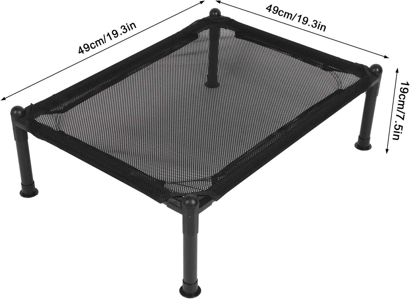 Jectse Breathable Mesh Elevated Dog Bed, Metal Frame Raised Outdoor Pet Bed, All Seasons Universal for Indoor Outdoor Use, Steel Tube Camp Bed with Anti Slip Feet Pads (Small) Jectse Breathable Mesh Elevated Dog Bed, Metal Frame Raised Outdoor Pet Bed, All Seasons Universal for Indoor Outdoor Use, Steel Tube Camp Bed with Anti Slip Feet Pads (Small)