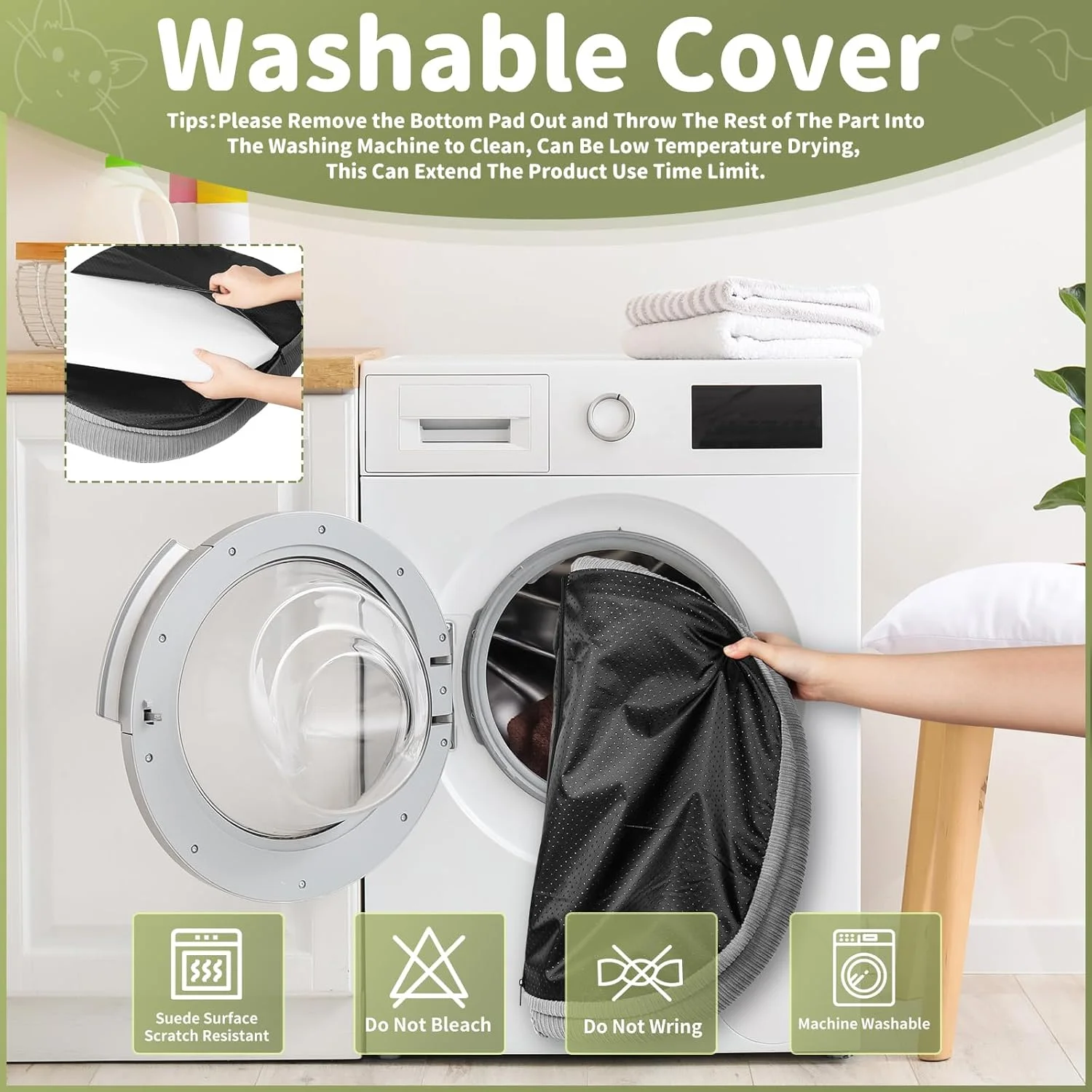 تخت خواب سگ INFOSUN، تخت خواب نرم حیوانات خانگی، لانه حیوانات خانگی ضد لغزش و تنفسی، تخت خواب آرامش بخش و قابل شستشو، تخت خواب مبل سگ برای سگ ها و گربه های کوچک و متوسط (60 * 48 سانتی متر، سبز) تخت خواب سگ INFOSUN، تخت خواب نرم حیوانات خانگی، لانه حیوانات خانگی ضد لغزش و تنفسی، تخت خواب آرامش بخش و قابل شستشو، تخت خواب مبل سگ برای سگ ها و گربه های کوچک و متوسط (60 * 48 سانتی متر، سبز)