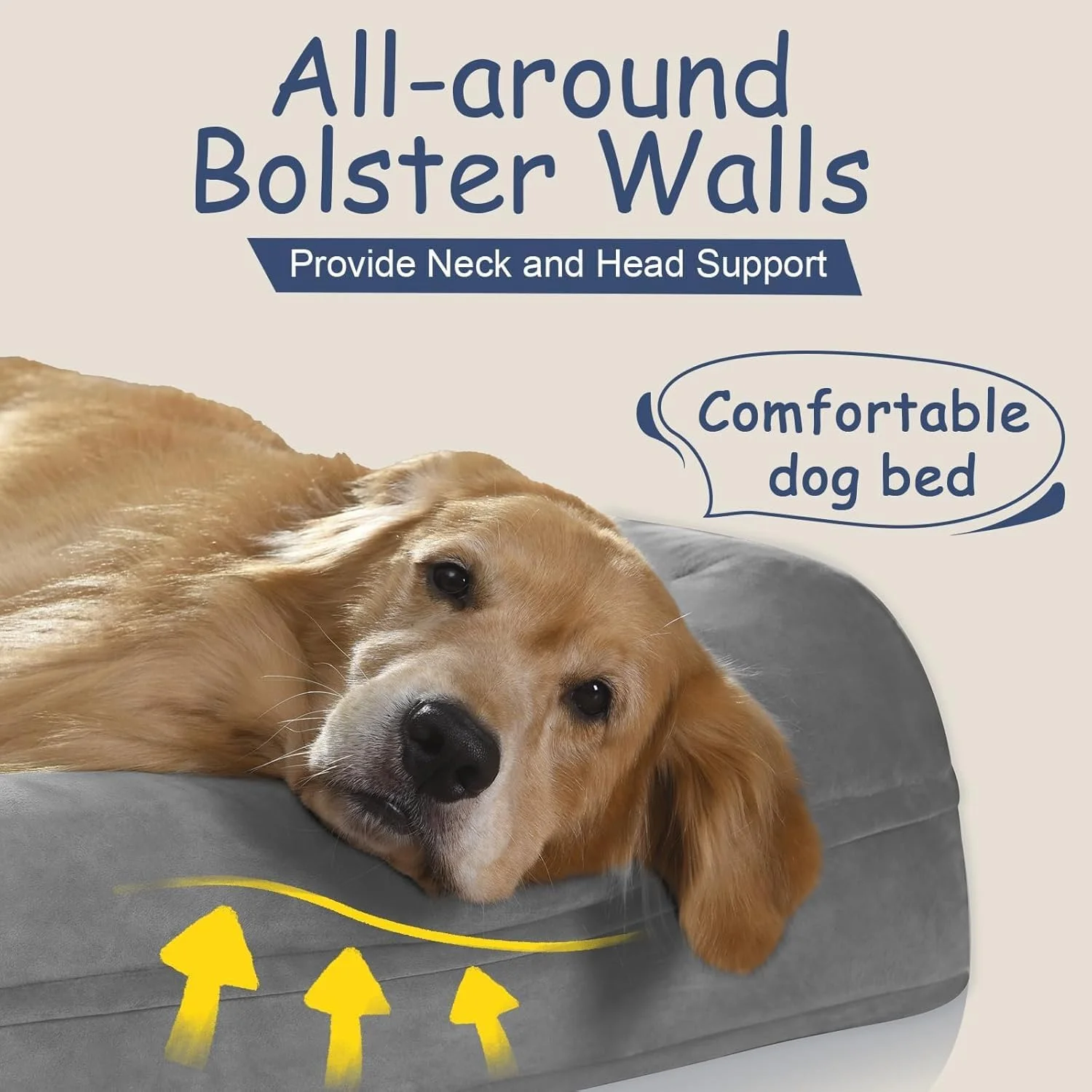 تخت سگ بزرگ ارتوپدی HENAE، تخت سگ فوم حافظه دار ضد آب با لبه، مبل سگ با روکش قابل شستشو ضد آب و فوم حافظه دار زیره ضد لغزش، خاکستری (خاکستری، L) تخت سگ بزرگ ارتوپدی HENAE، تخت سگ فوم حافظه دار ضد آب با لبه، مبل سگ با روکش قابل شستشو ضد آب و فوم حافظه دار زیره ضد لغزش، خاکستری (خاکستری، L)