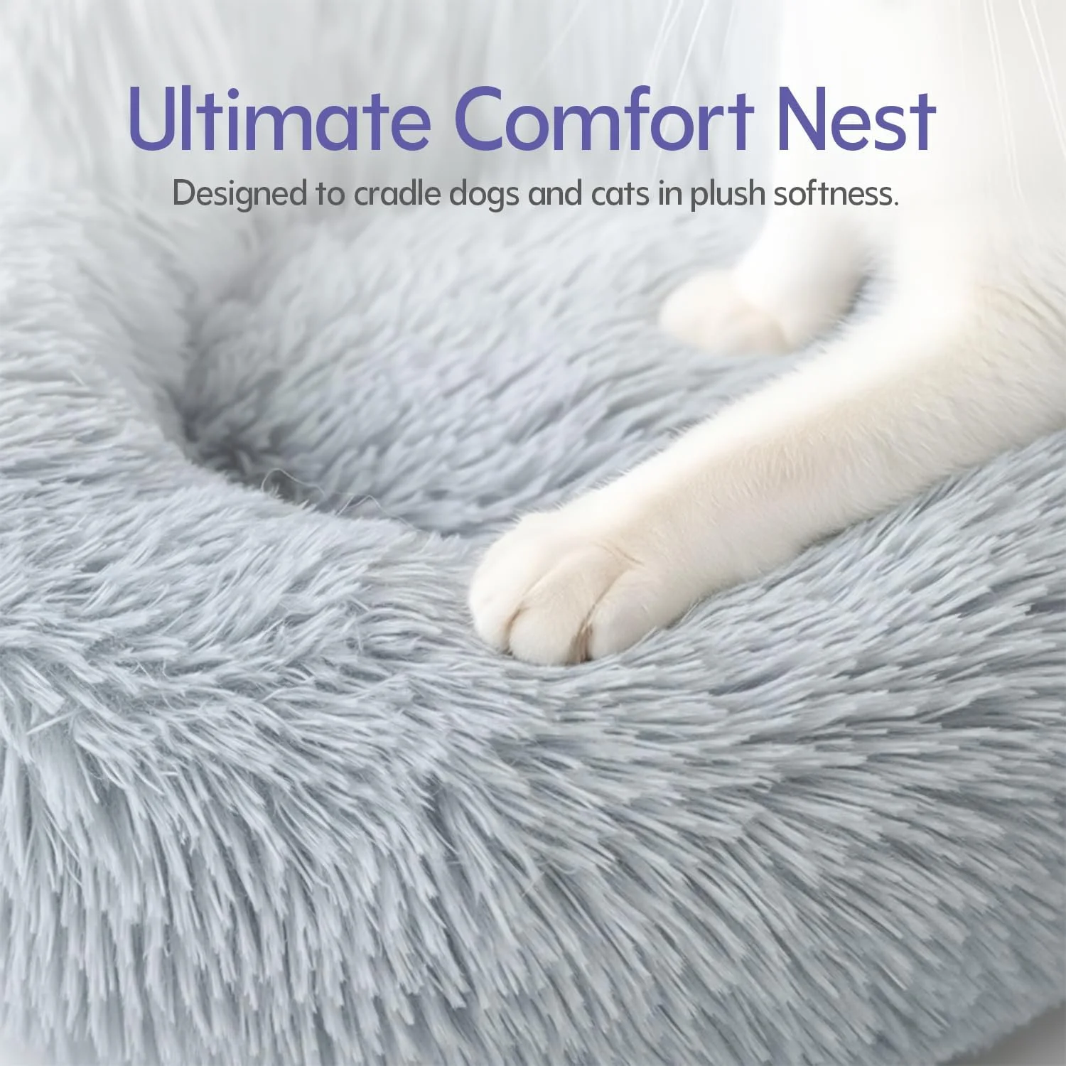 لانه تخت خواب آرامش بخش حیوانات خانگی NuvoZone برای سگ ها و گربه ها - بالشتک مخملی فوق العاده نرم، مواد ایمن و بادوام، طراحی دنج و راحت برای همه نژادها، اندازه ها و سنین، لانه حیوانات خانگی قابل شستشو و سبک لانه تخت خواب آرامش بخش حیوانات خانگی NuvoZone برای سگ ها و گربه ها - بالشتک مخملی فوق العاده نرم، مواد ایمن و بادوام، طراحی دنج و راحت برای همه نژادها، اندازه ها و سنین، لانه حیوانات خانگی قابل شستشو و سبک