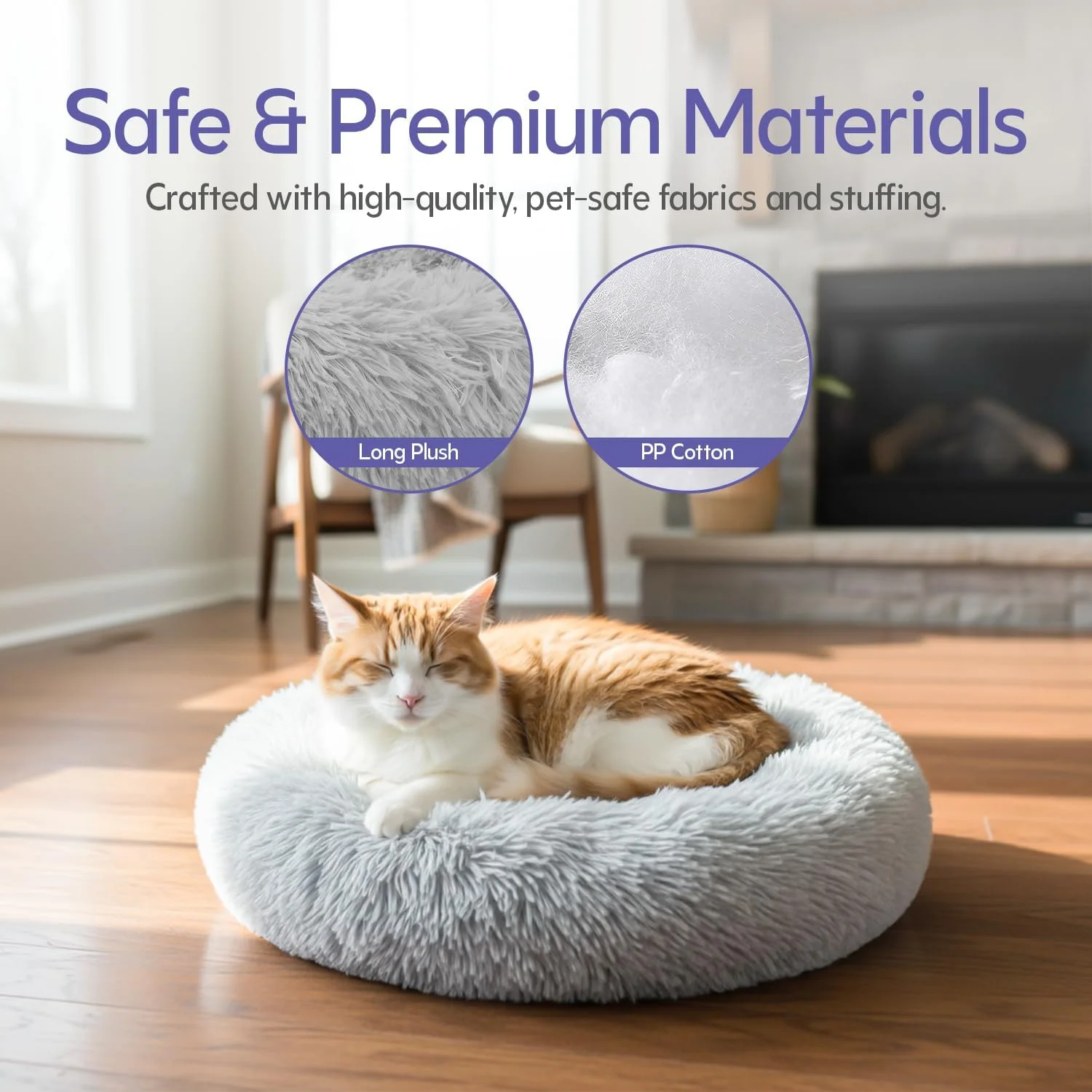 لانه تخت خواب آرامش بخش حیوانات خانگی NuvoZone برای سگ ها و گربه ها - بالشتک مخملی فوق العاده نرم، مواد ایمن و بادوام، طراحی دنج و راحت برای همه نژادها، اندازه ها و سنین، لانه حیوانات خانگی قابل شستشو و سبک لانه تخت خواب آرامش بخش حیوانات خانگی NuvoZone برای سگ ها و گربه ها - بالشتک مخملی فوق العاده نرم، مواد ایمن و بادوام، طراحی دنج و راحت برای همه نژادها، اندازه ها و سنین، لانه حیوانات خانگی قابل شستشو و سبک