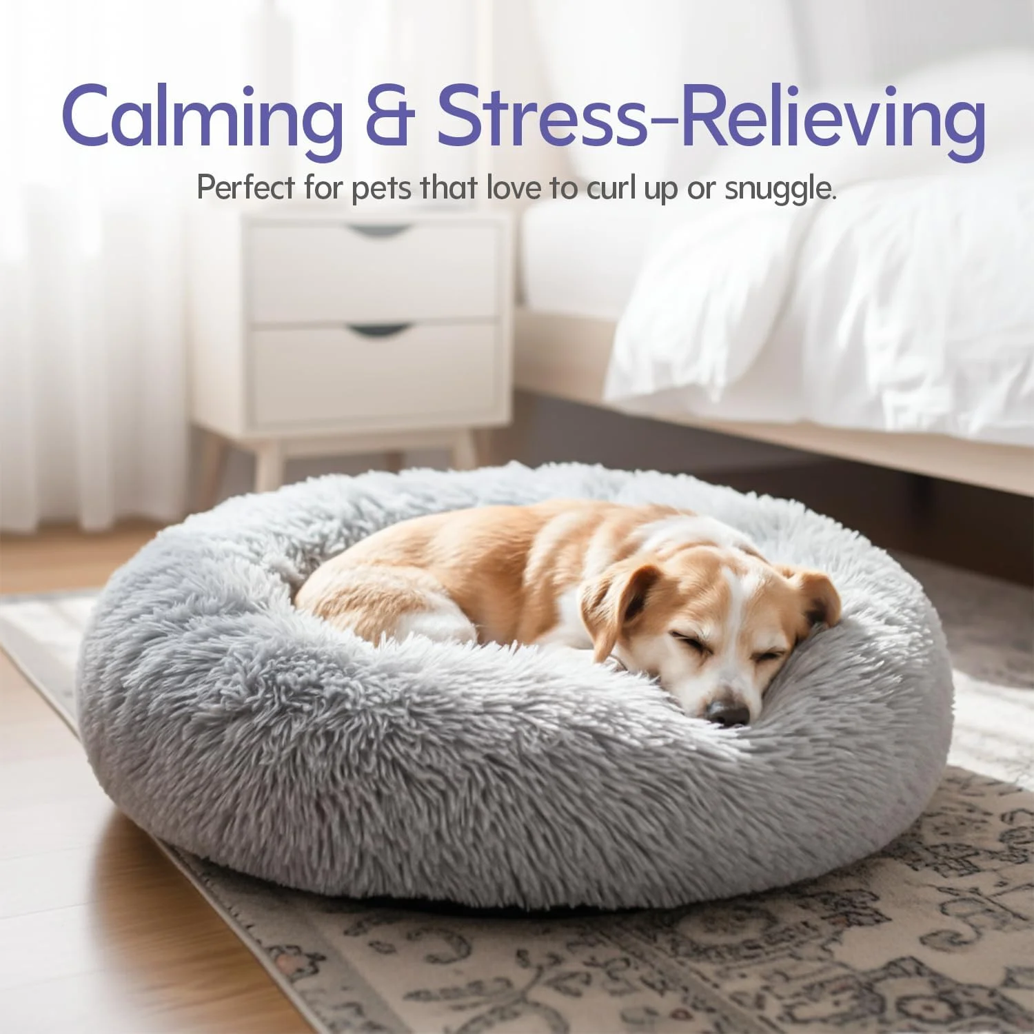 لانه تخت خواب آرامش بخش حیوانات خانگی NuvoZone برای سگ ها و گربه ها - بالشتک مخملی فوق العاده نرم، مواد ایمن و بادوام، طراحی دنج و راحت برای همه نژادها، اندازه ها و سنین، لانه حیوانات خانگی قابل شستشو و سبک لانه تخت خواب آرامش بخش حیوانات خانگی NuvoZone برای سگ ها و گربه ها - بالشتک مخملی فوق العاده نرم، مواد ایمن و بادوام، طراحی دنج و راحت برای همه نژادها، اندازه ها و سنین، لانه حیوانات خانگی قابل شستشو و سبک