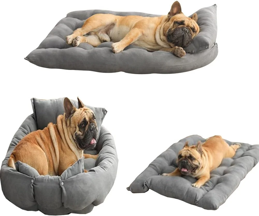 تخت خواب مبل حیوانات خانگی، تخت خواب سگ تاشو 3 در 1، لانه حیوانات خانگی چند منظوره قابل شستشو، تخت آرامش بخش حیوانات خانگی زمستانی، برای حیوانات خانگی کوچک، متوسط و بزرگ (M، خاکستری) تخت خواب مبل حیوانات خانگی، تخت خواب سگ تاشو 3 در 1، لانه حیوانات خانگی چند منظوره قابل شستشو، تخت آرامش بخش حیوانات خانگی زمستانی، برای حیوانات خانگی کوچک، متوسط و بزرگ (M، خاکستری)