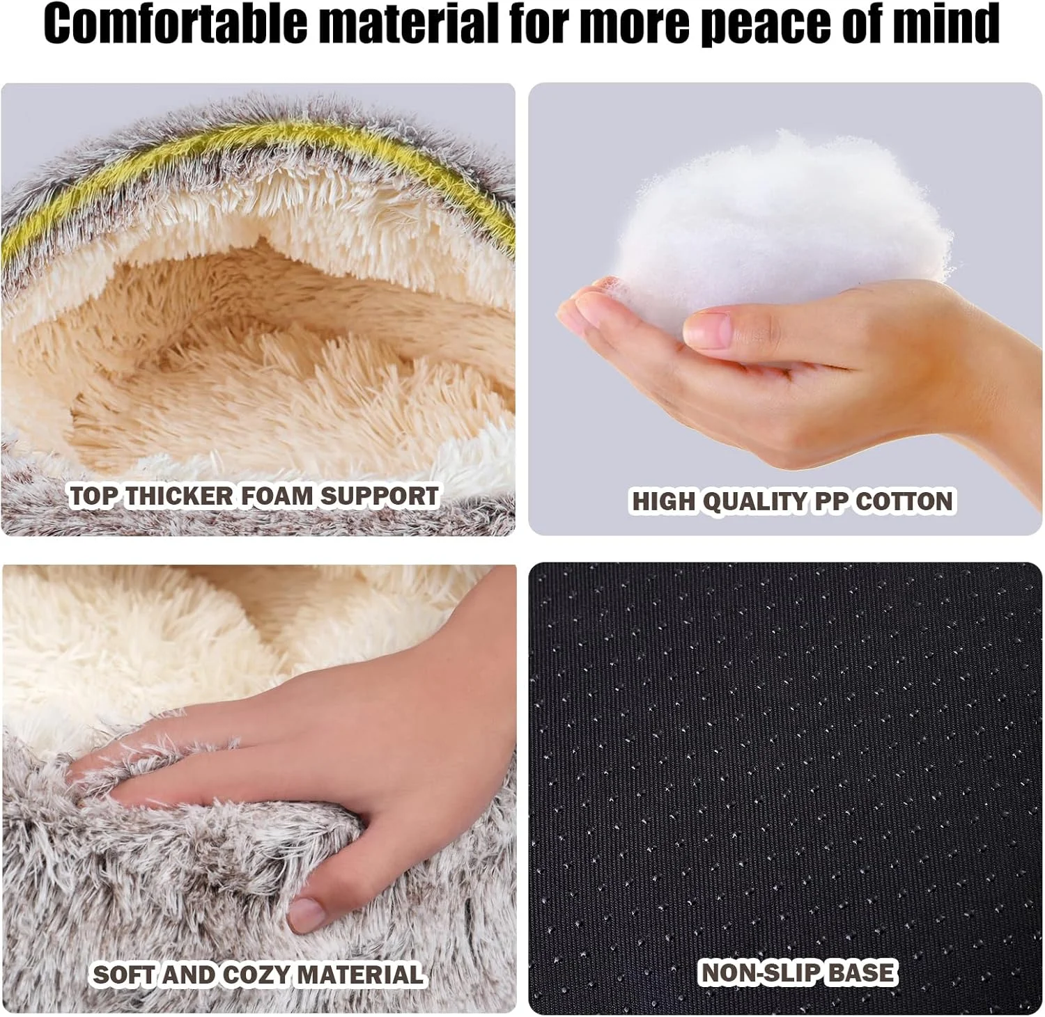 تخت خواب آرامش بخش سگ و غار گربه با پوشش کلاه دار، تخت خواب گرد قابل شستشو و جداشدنی برای حیوانات خانگی کوچک و متوسط، تخت خواب خز مصنوعی ضد لغزش، تخت خواب گرم و راحت حیوانات خانگی (50 * 50 سانتی متر، خاکی) تخت خواب آرامش بخش سگ و غار گربه با پوشش کلاه دار، تخت خواب گرد قابل شستشو و جداشدنی برای حیوانات خانگی کوچک و متوسط، تخت خواب خز مصنوعی ضد لغزش، تخت خواب گرم و راحت حیوانات خانگی (50 * 50 سانتی متر، خاکی)