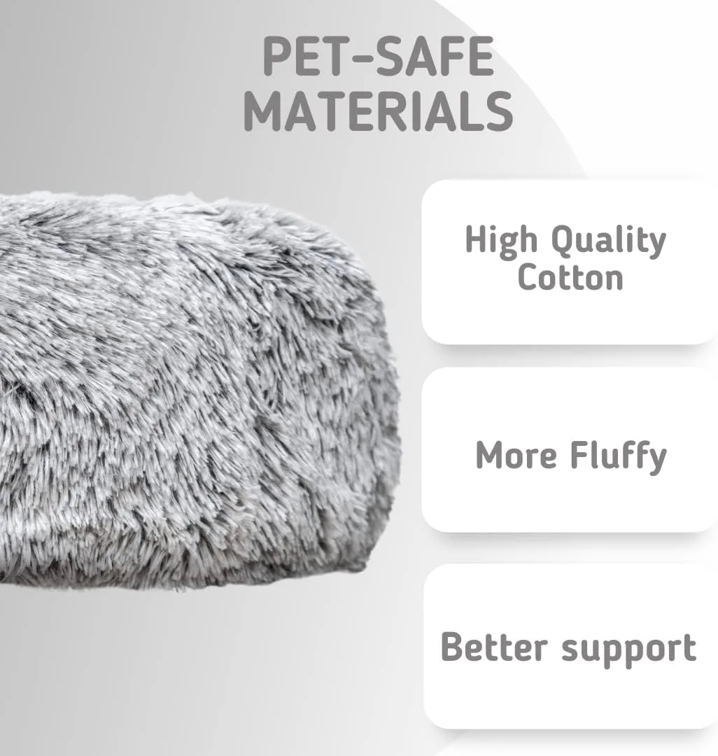 تخت خواب گرد آرامش بخش سگ برای سگ های کوچک و متوسط - مبل فوق العاده نرم حیوانات خانگی با زیره ضد لغزش، روکش قابل شستشو در ماشین لباسشویی و پرکننده مخملی با چگالی بالا - تخت خواب دنج گربه و سگ برای کاهش اضطراب تخت خواب گرد آرامش بخش سگ برای سگ های کوچک و متوسط - مبل فوق العاده نرم حیوانات خانگی با زیره ضد لغزش، روکش قابل شستشو در ماشین لباسشویی و پرکننده مخملی با چگالی بالا - تخت خواب دنج گربه و سگ برای کاهش اضطراب