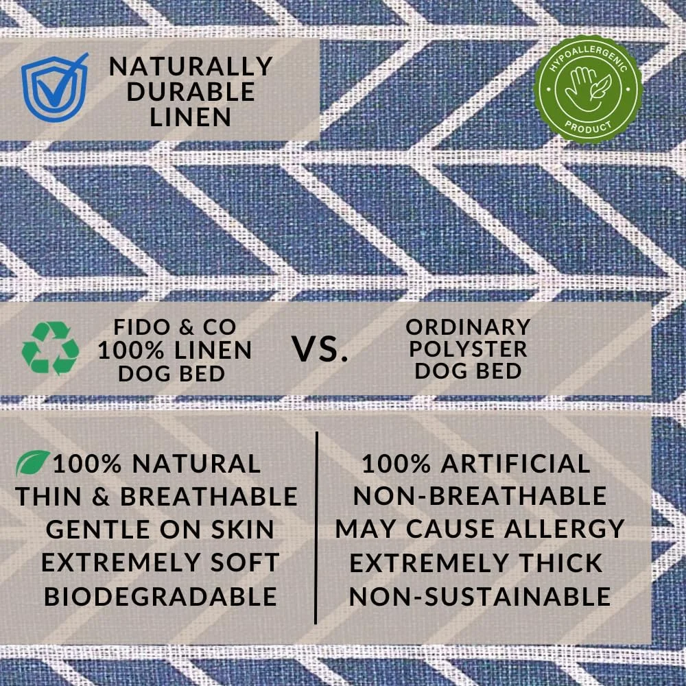 تخت سگ Fido & Co. - مناسب سگ های کوچک و متوسط - فوق العاده نرم و راحت با جنس 100% کتان - تشک قابل شستشو برای توله سگ، قفس یا ماشین، لوازم جانبی خنک کننده سگ، مبلمان حیوانات خانگی برای سگ ها و گربه ها (خاکستری، کوچک) تخت سگ Fido & Co. - مناسب سگ های کوچک و متوسط - فوق العاده نرم و راحت با جنس 100% کتان - تشک قابل شستشو برای توله سگ، قفس یا ماشین، لوازم جانبی خنک کننده سگ، مبلمان حیوانات خانگی برای سگ ها و گربه ها (خاکستری، کوچک)