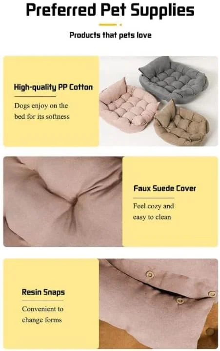 تخت خواب مبل حیوانات خانگی، تخت خواب سگ تاشو 3 در 1، لانه حیوانات خانگی چند منظوره قابل شستشو، تخت آرامش بخش حیوانات خانگی زمستانی، برای حیوانات خانگی کوچک، متوسط و بزرگ (M، خاکستری) تخت خواب مبل حیوانات خانگی، تخت خواب سگ تاشو 3 در 1، لانه حیوانات خانگی چند منظوره قابل شستشو، تخت آرامش بخش حیوانات خانگی زمستانی، برای حیوانات خانگی کوچک، متوسط و بزرگ (M، خاکستری)