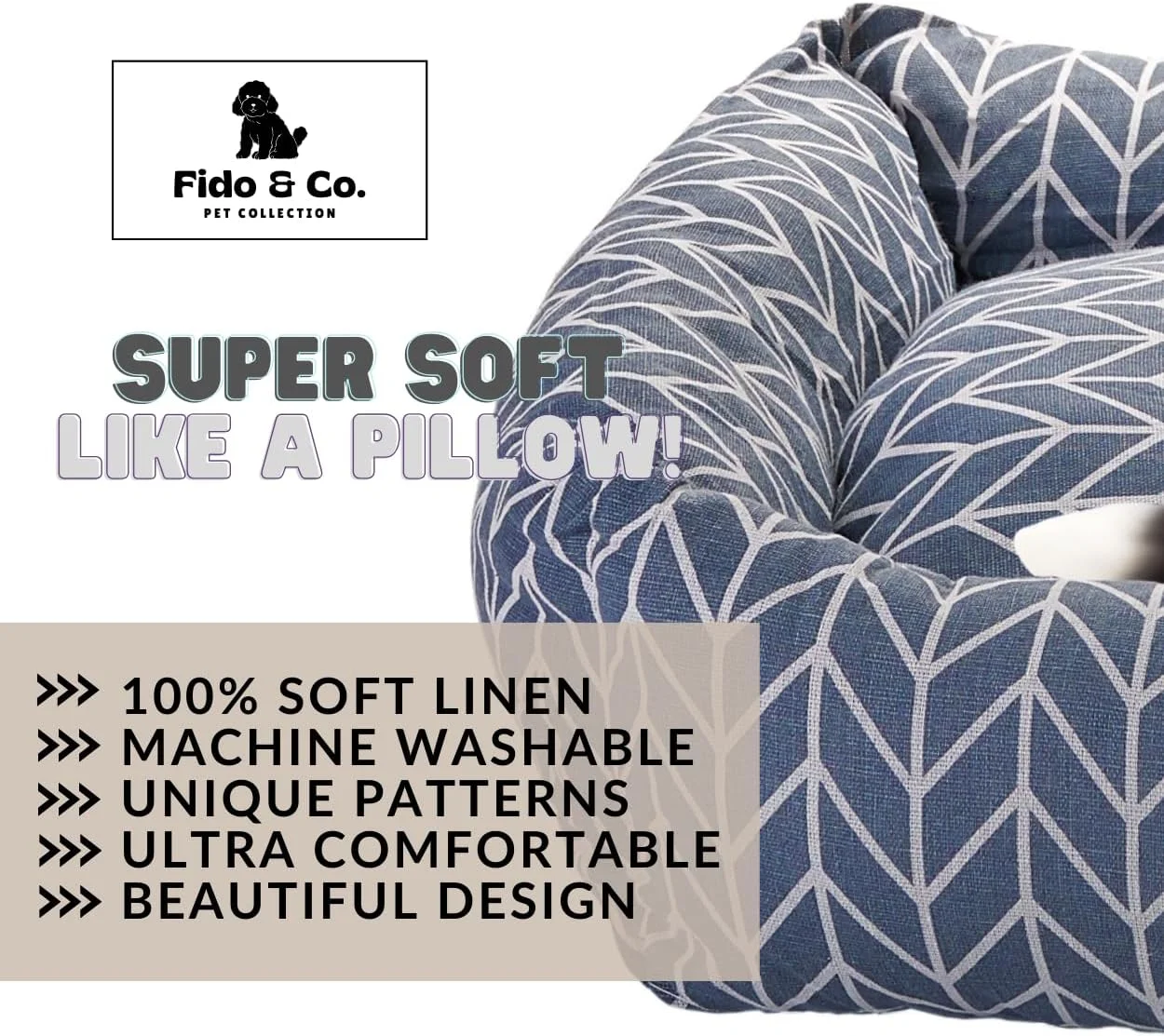 تخت سگ Fido & Co. - مناسب سگ های کوچک و متوسط - فوق العاده نرم و راحت با جنس 100% کتان - تشک قابل شستشو برای توله سگ، قفس یا ماشین، لوازم جانبی خنک کننده سگ، مبلمان حیوانات خانگی برای سگ ها و گربه ها (خاکستری، کوچک) تخت سگ Fido & Co. - مناسب سگ های کوچک و متوسط - فوق العاده نرم و راحت با جنس 100% کتان - تشک قابل شستشو برای توله سگ، قفس یا ماشین، لوازم جانبی خنک کننده سگ، مبلمان حیوانات خانگی برای سگ ها و گربه ها (خاکستری، کوچک)