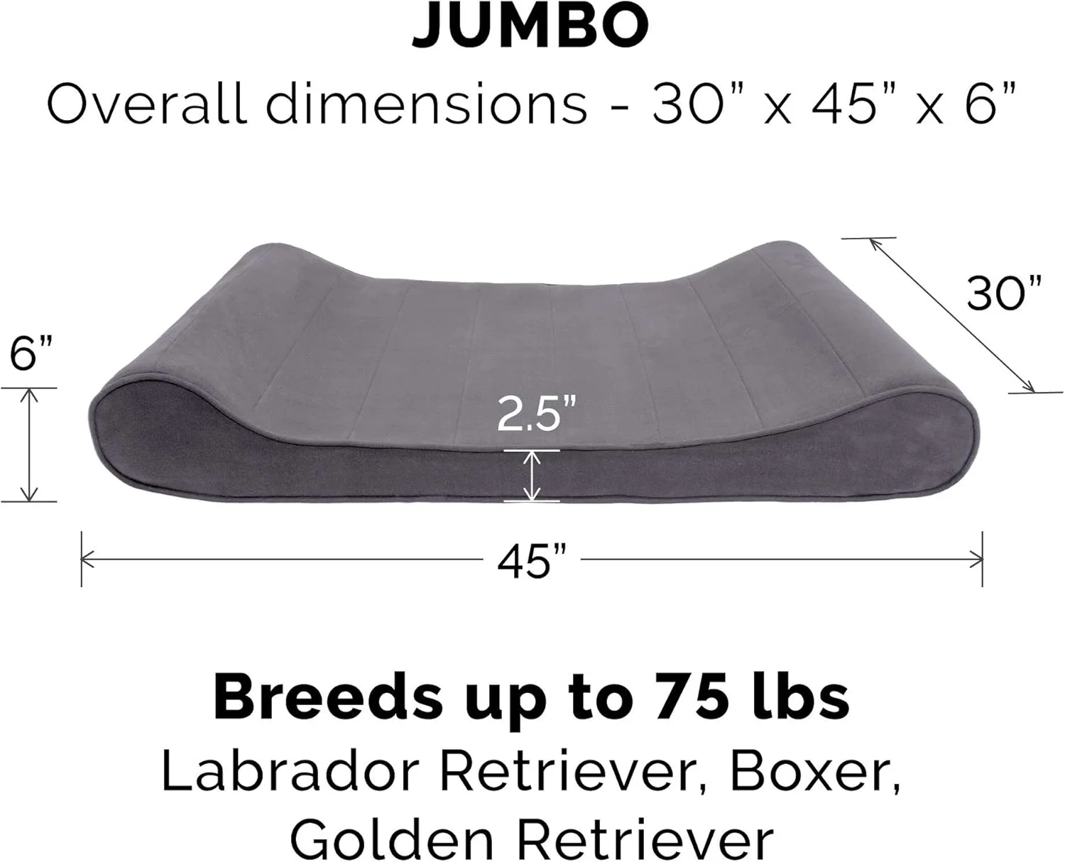 تخت ارتوپدی سگ Furhaven برای سگ های بزرگ با روکش قابل شستشو، برای سگ های تا وزن 34 کیلوگرم - تشک Microvelvet Luxe Lounger Contour - خاکستری، جامبو/XL تخت ارتوپدی سگ Furhaven برای سگ های بزرگ با روکش قابل شستشو، برای سگ های تا وزن 34 کیلوگرم - تشک Microvelvet Luxe Lounger Contour - خاکستری، جامبو/XL