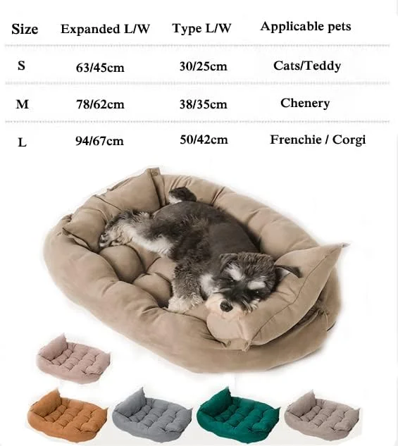 تخت خواب مبل حیوانات خانگی، تخت خواب سگ تاشو 3 در 1، لانه حیوانات خانگی چند منظوره قابل شستشو، تخت آرامش بخش حیوانات خانگی زمستانی، برای حیوانات خانگی کوچک، متوسط و بزرگ (M، خاکستری) تخت خواب مبل حیوانات خانگی، تخت خواب سگ تاشو 3 در 1، لانه حیوانات خانگی چند منظوره قابل شستشو، تخت آرامش بخش حیوانات خانگی زمستانی، برای حیوانات خانگی کوچک، متوسط و بزرگ (M، خاکستری)