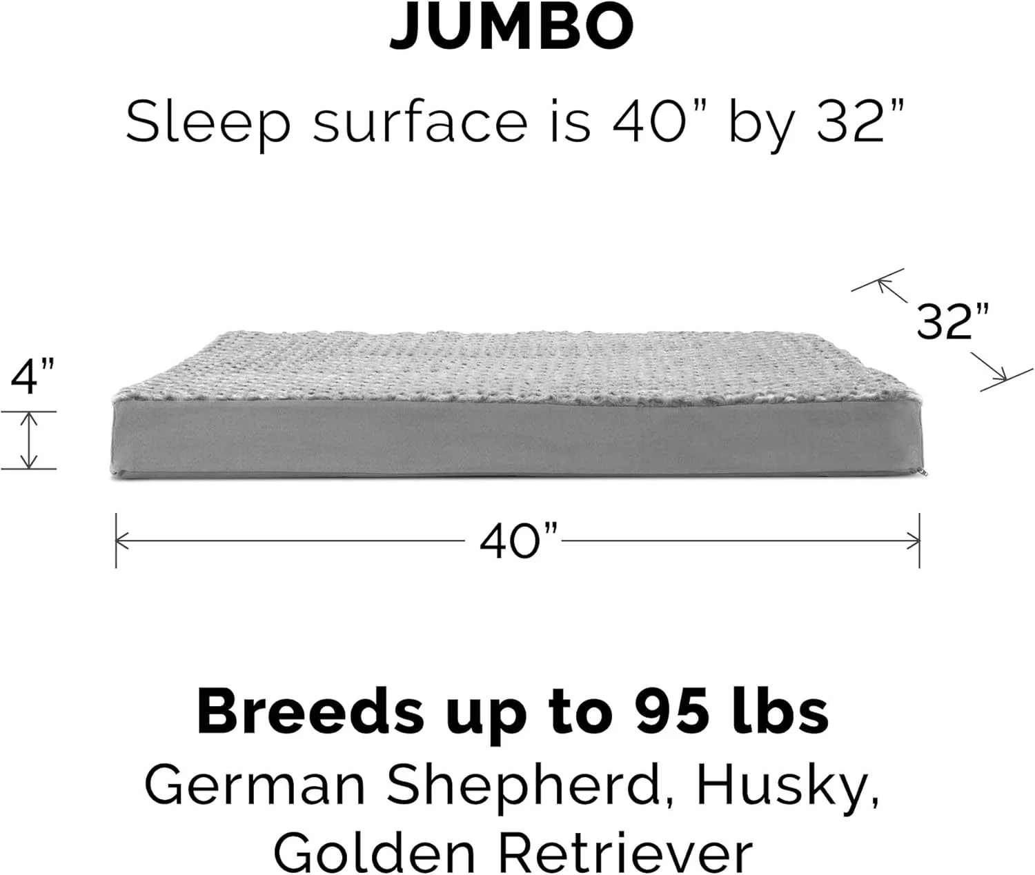 تخت خواب حیوانات خانگی Furhaven برای سگ ها و گربه ها - تشک فوم ارتوپدی جعبه تخم مرغی با روکش مخمل خواب دار فوق العاده نرم و جیر مصنوعی، روکش قابل جدا شدن و شستشو در ماشین لباسشویی - خاکستری، جامبو (خیلی بزرگ) تخت خواب حیوانات خانگی Furhaven برای سگ ها و گربه ها - تشک فوم ارتوپدی جعبه تخم مرغی با روکش مخمل خواب دار فوق العاده نرم و جیر مصنوعی، روکش قابل جدا شدن و شستشو در ماشین لباسشویی - خاکستری، جامبو (خیلی بزرگ)