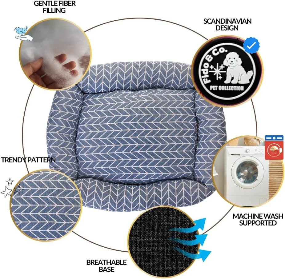 تخت سگ Fido & Co. - مناسب سگ های کوچک و متوسط - فوق العاده نرم و راحت با جنس 100% کتان - تشک قابل شستشو برای توله سگ، قفس یا ماشین، لوازم جانبی خنک کننده سگ، مبلمان حیوانات خانگی برای سگ ها و گربه ها (خاکستری، کوچک) تخت سگ Fido & Co. - مناسب سگ های کوچک و متوسط - فوق العاده نرم و راحت با جنس 100% کتان - تشک قابل شستشو برای توله سگ، قفس یا ماشین، لوازم جانبی خنک کننده سگ، مبلمان حیوانات خانگی برای سگ ها و گربه ها (خاکستری، کوچک)