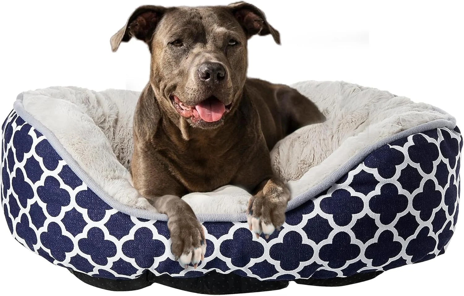 تخت خواب بیضی شکل آبی رنگ حیوانات خانگی Les Filous سایز متوسط تخت خواب بیضی شکل آبی رنگ حیوانات خانگی Les Filous سایز متوسط