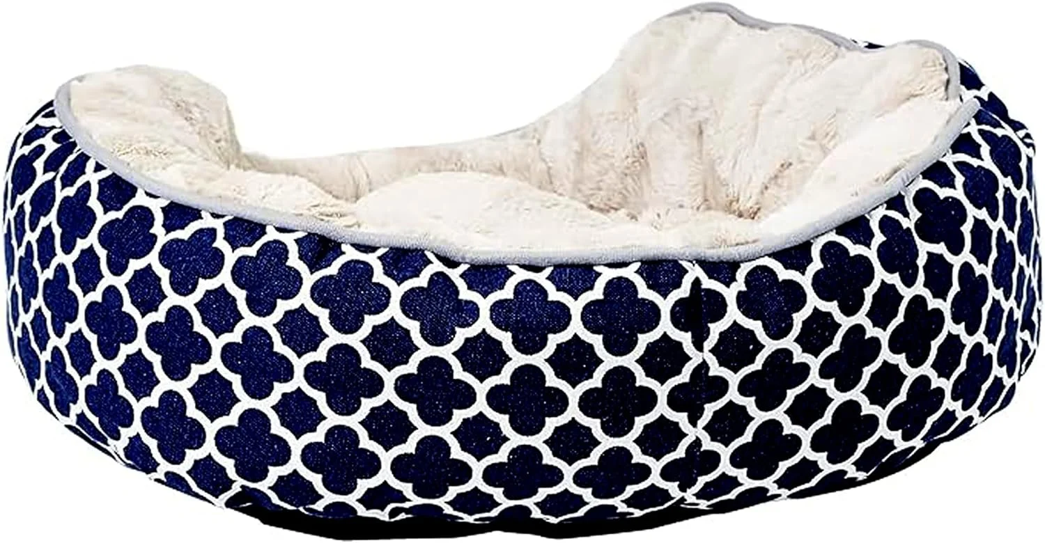 تخت خواب بیضی شکل آبی رنگ حیوانات خانگی Les Filous سایز متوسط تخت خواب بیضی شکل آبی رنگ حیوانات خانگی Les Filous سایز متوسط