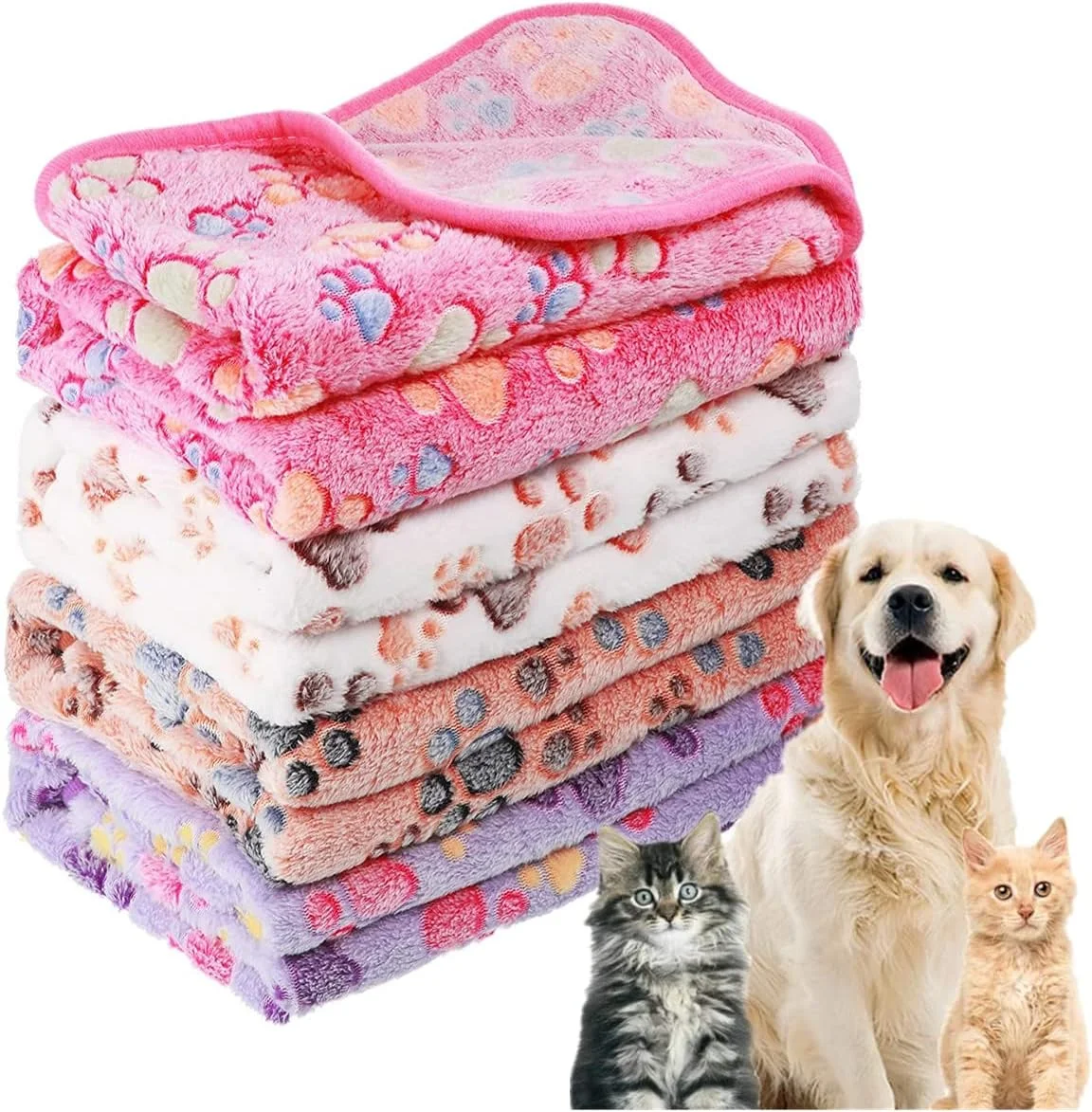 پتو پشمی سگ طرح پنجه، 4 عددی، پتو توله سگ برای سگ و گربه کوچک و متوسط، تشک خواب نرم و گرم، پتو نرم توله گربه، پتو گرم سگ (سفید، قهوه ای، صورتی، بنفش، متوسط) پتو پشمی سگ طرح پنجه، 4 عددی، پتو توله سگ برای سگ و گربه کوچک و متوسط، تشک خواب نرم و گرم، پتو نرم توله گربه، پتو گرم سگ (سفید، قهوه ای، صورتی، بنفش، متوسط)