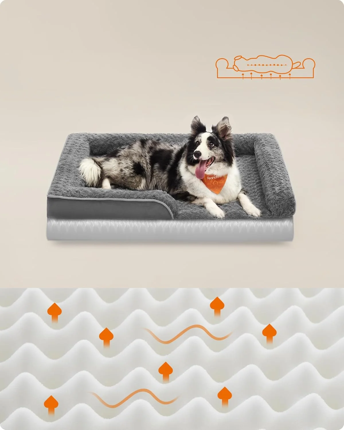 تخت خواب بزرگ سگ Feandrea، لانه حیوانات خانگی، ارتوپدی با فوم دنده دار، لبه های بالشتکی برجسته، روکش قابل جابجایی، موتیف مخملی صورتی، 106 x 81 x 18 سانتی متر، خاکستری تخته سنگ، PGW253G02 تخت خواب بزرگ سگ Feandrea، لانه حیوانات خانگی، ارتوپدی با فوم دنده دار، لبه های بالشتکی برجسته، روکش قابل جابجایی، موتیف مخملی صورتی، 106 x 81 x 18 سانتی متر، خاکستری تخته سنگ، PGW253G02