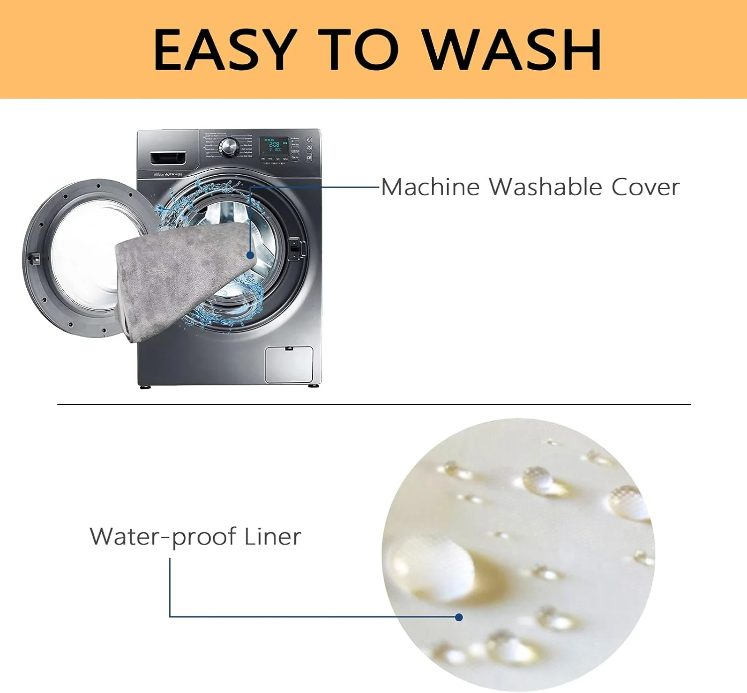 تخت سگ EMPSIGN (74 * 46 * 5.9 سانتی متر)، تخت سگ برای باکس، تشک حیوانات خانگی دو طرفه (خنک و گرم)، آستر ضد آب، روکش قابل جابجایی و شستشو در ماشین لباسشویی، تشک باکس حیوانات خانگی با پشتیبانی محکم برای سگ ها تا 20 کیلوگرم، خاکستری