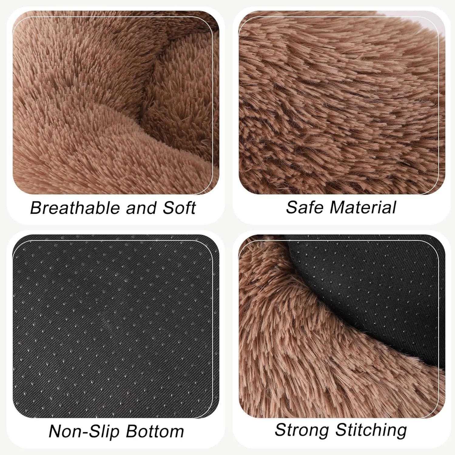 تخت خواب گرد و نرم مخملی مدرن EETU برای سگ و گربه، تخت خواب قهوه ای حیوانات خانگی، تخت خواب ضد اضطراب دوناتی قابل شستشو در ماشین لباسشویی، تخت خواب نرم ضد لغزش سگ، لانه گرم و دنج تدی برای خواب زمستانی پاییزی تخت خواب گرد و نرم مخملی مدرن EETU برای سگ و گربه، تخت خواب قهوه ای حیوانات خانگی، تخت خواب ضد اضطراب دوناتی قابل شستشو در ماشین لباسشویی، تخت خواب نرم ضد لغزش سگ، لانه گرم و دنج تدی برای خواب زمستانی پاییزی