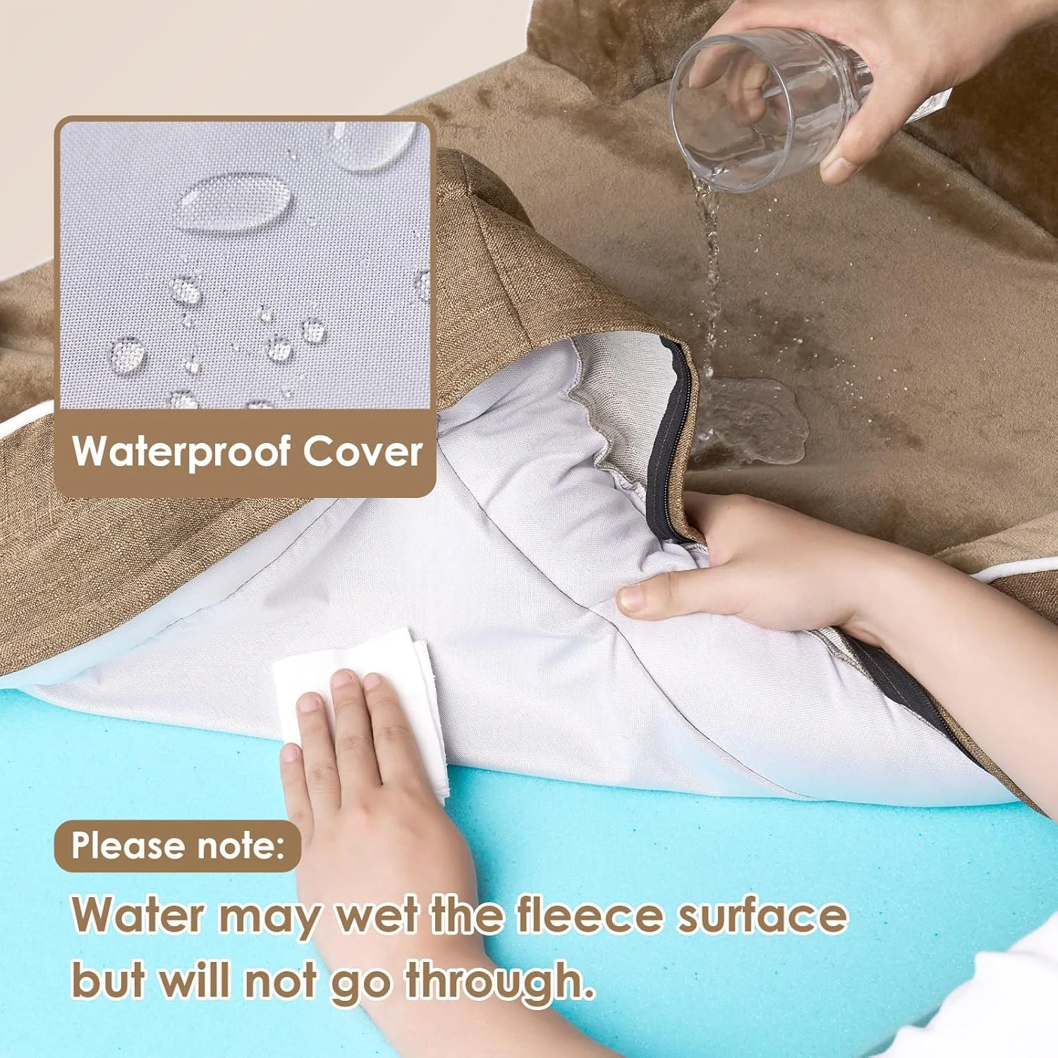 تخت سگ ارتوپدی EHEYCIGA برای سگ های متوسط، تخت سگ متوسط فوم حافظه دار ضد آب با کناره ها، زیره ضد لغزش و تخت مبل حیوانات خانگی فوم شانه تخم مرغی با روکش قابل جابجایی قابل شستشو، بژ تخت سگ ارتوپدی EHEYCIGA برای سگ های متوسط، تخت سگ متوسط فوم حافظه دار ضد آب با کناره ها، زیره ضد لغزش و تخت مبل حیوانات خانگی فوم شانه تخم مرغی با روکش قابل جابجایی قابل شستشو، بژ