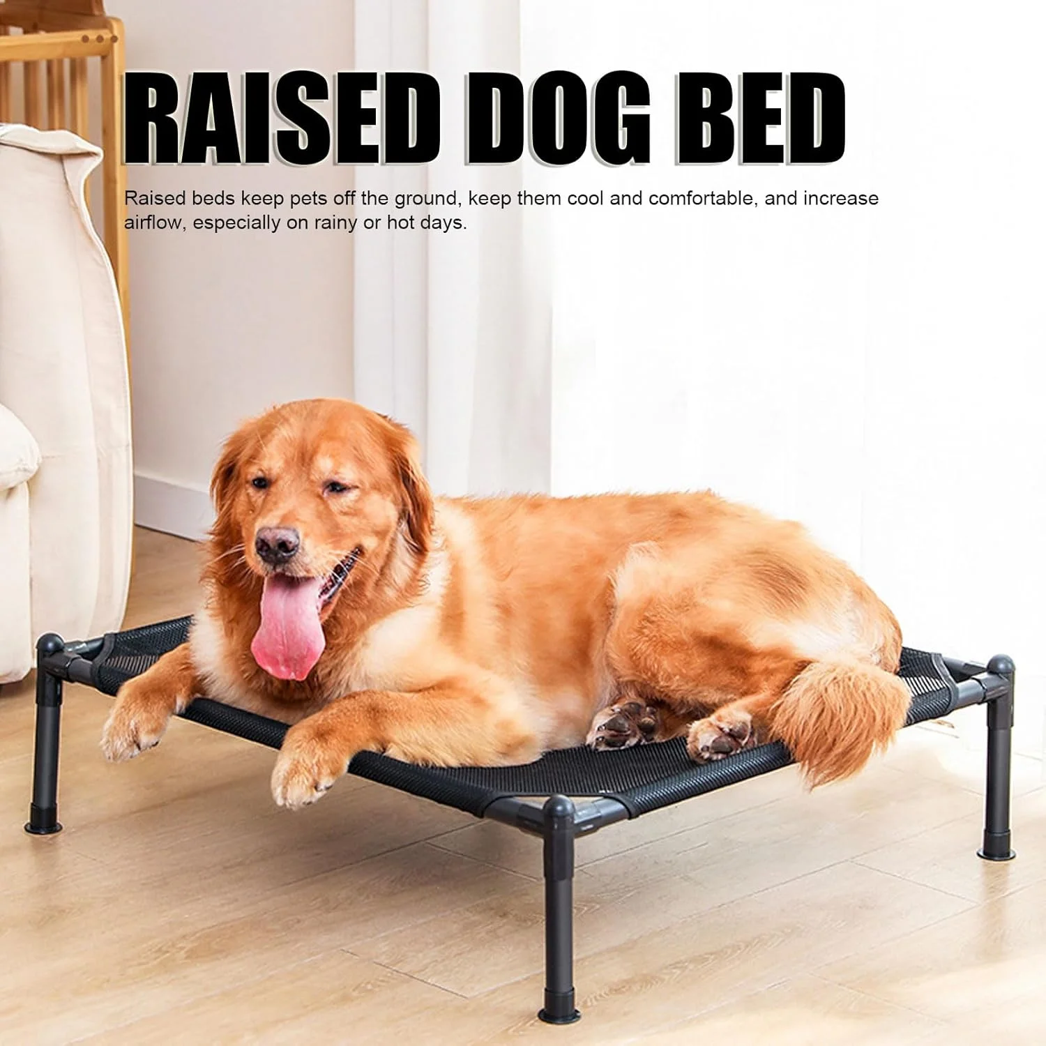 تخت سگ مرتفع فضای باز Cryfokt، تخت سگ مرتفع جداشدنی و قابل شستشو با قاب، تخت سگ ضد آب برای فضای باز، تخت سگ مرتفع با مونتاژ سریع برای فضای داخلی و خارجی (S) تخت سگ مرتفع فضای باز Cryfokt، تخت سگ مرتفع جداشدنی و قابل شستشو با قاب، تخت سگ ضد آب برای فضای باز، تخت سگ مرتفع با مونتاژ سریع برای فضای داخلی و خارجی (S)