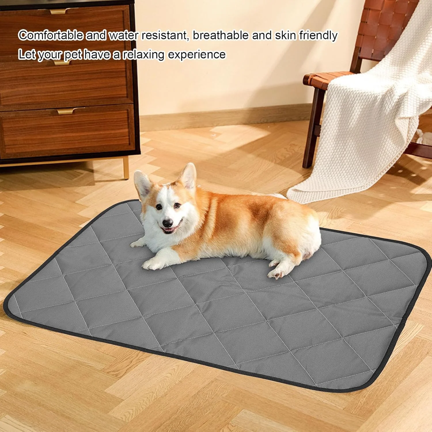 پد لانه سگ مقاوم در برابر جویدن، تشک تخت سگ راحت و تنفسی برای قفس سگ، تشک لانه سگ قابل شستشو و ضد گاز گرفتن برای جویدن تهاجمی (XL) پد لانه سگ مقاوم در برابر جویدن، تشک تخت سگ راحت و تنفسی برای قفس سگ، تشک لانه سگ قابل شستشو و ضد گاز گرفتن برای جویدن تهاجمی (XL)