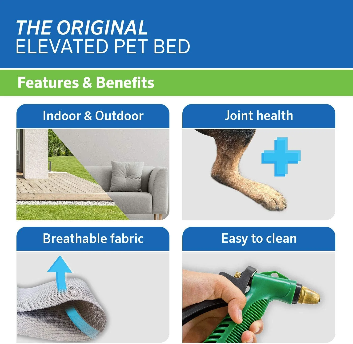 تخت خواب مرتفع خنک کننده سگ کولارو، مناسب فضای داخلی و خارجی، سایز متوسط، خاکستری تخت خواب مرتفع خنک کننده سگ کولارو، مناسب فضای داخلی و خارجی، سایز متوسط، خاکستری