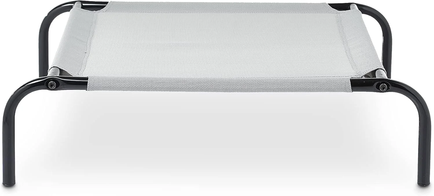 تخت سگ خنک کننده مرتفع آمازون بیسیکس با قاب فلزی، بزرگ، 130.3 x 80.01 x 19.5 سانتی متر، خاکستری تخت سگ خنک کننده مرتفع آمازون بیسیکس با قاب فلزی، بزرگ، 130.3 x 80.01 x 19.5 سانتی متر، خاکستری