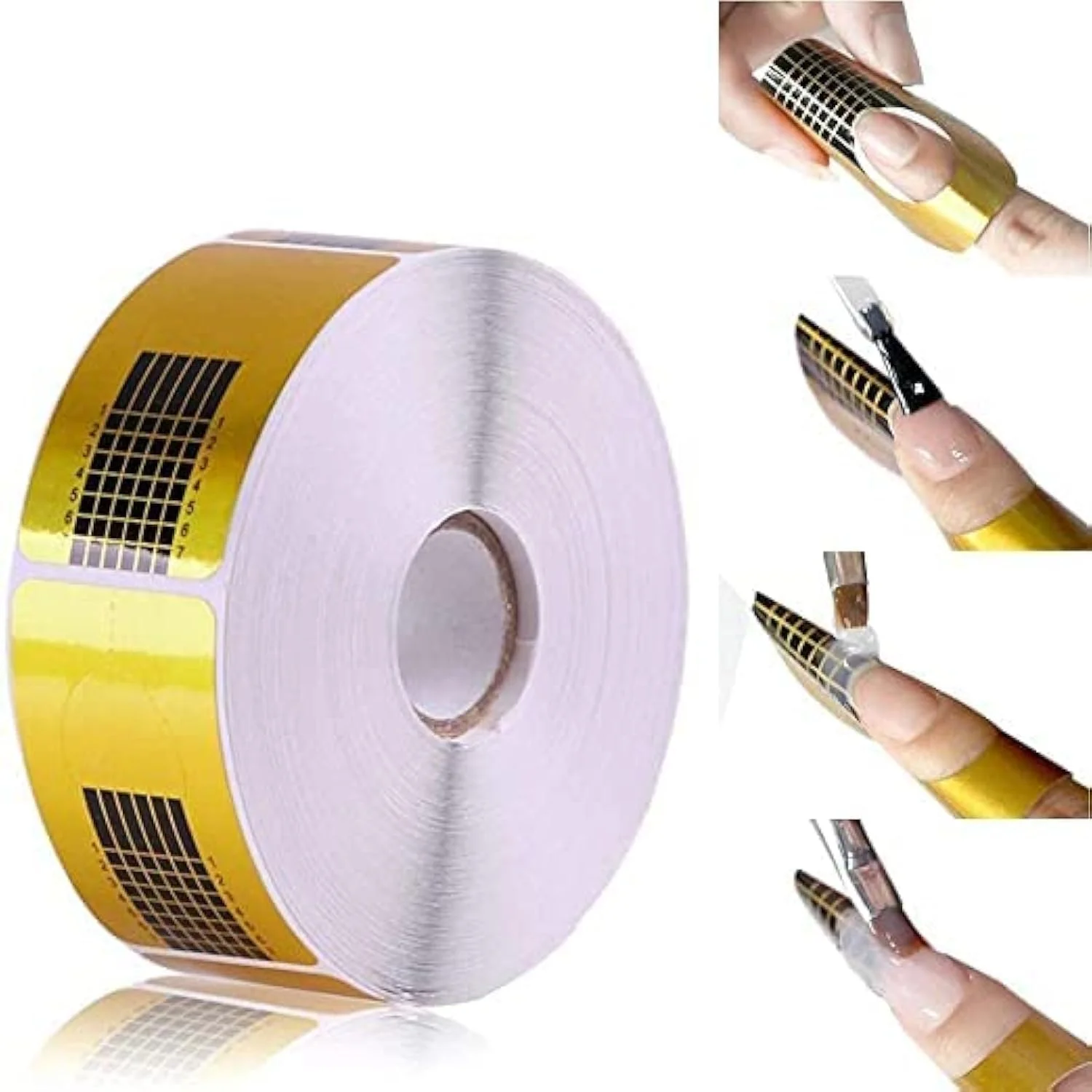 برچسب فرم های راهنمای اکستنشن ناخن ProBeauty Uae، راهنمای اکستنشن فرم های ناخن، نوک های خود چسب، برچسب های راهنمای مجسمه سازی، لوازم جانبی سالن برای هنر ناخن ژل UV اکریلیک 500 عدد