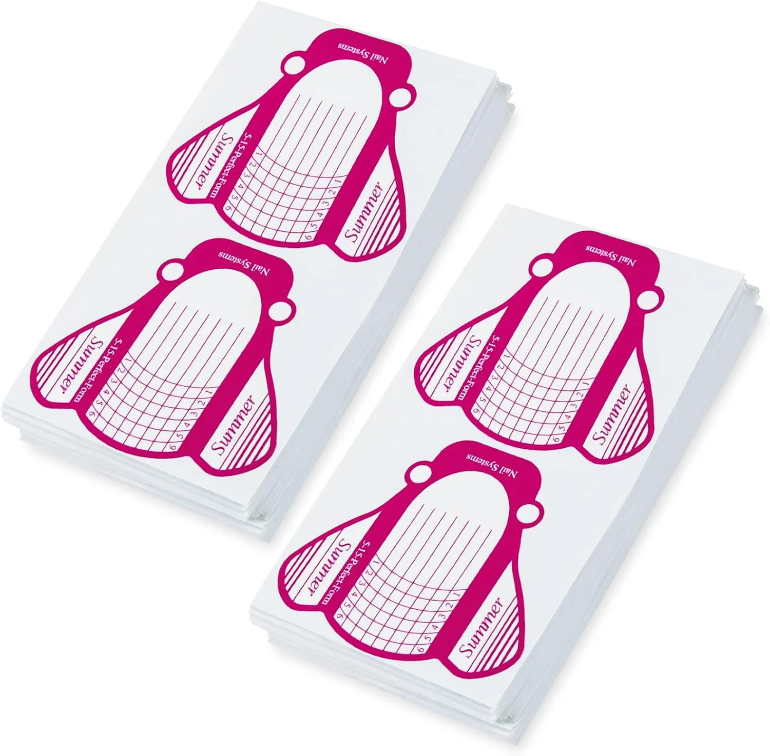 200 عدد فرم ناخن بلند حرفه ای برای ناخن های اکریلیک، ناخن های پلی ژل، فرم های ضخیم اکستنشن ناخن برای نوک های طراحی ناخن، فرم های کاغذی ناخن اکریلیک ممتاز، استیکرهای فرم دهنده ناخن برای استفاده حرفه ای